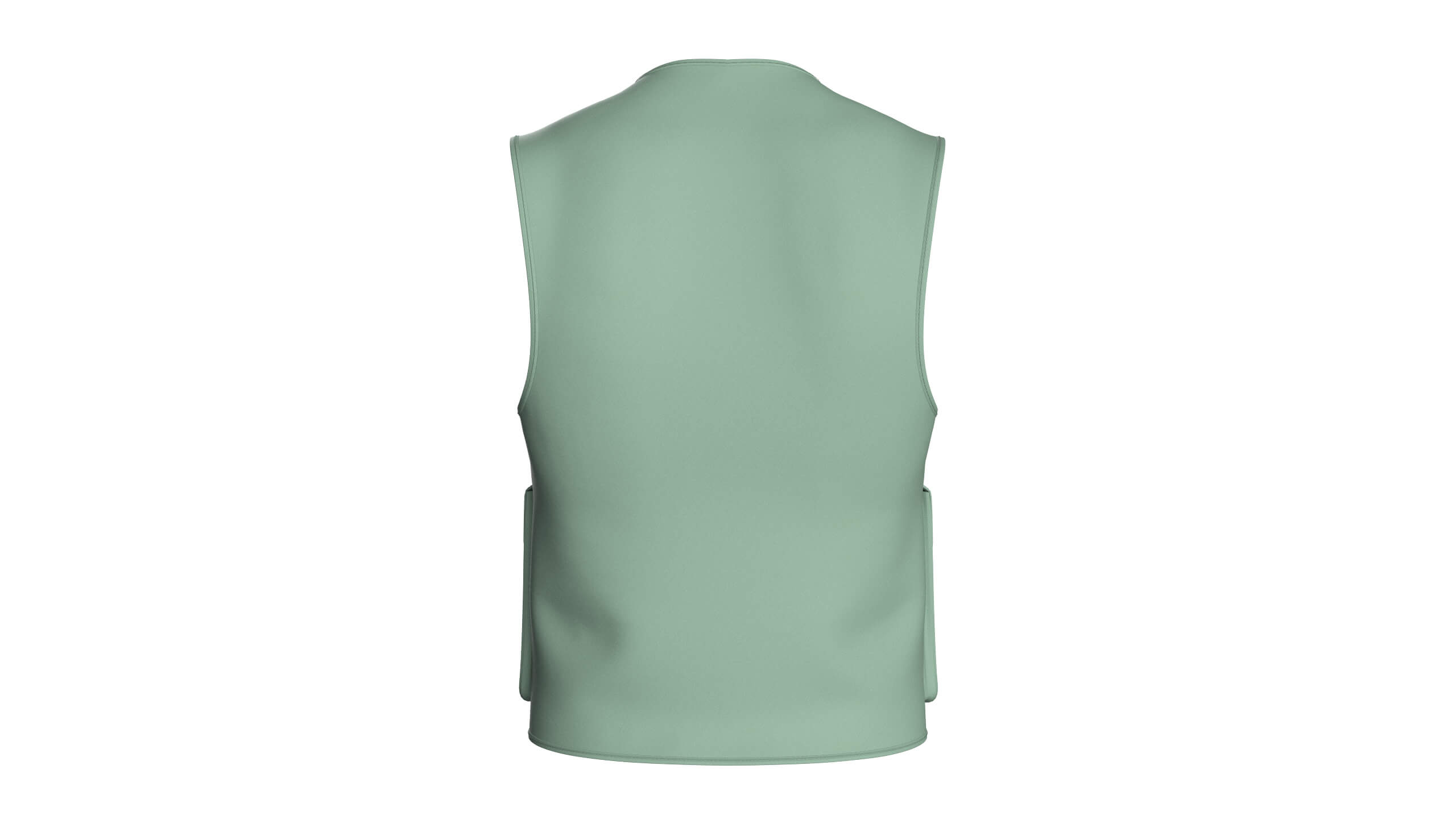 Men V-Neck Full Zip Tactical Utility Vest 3D Model