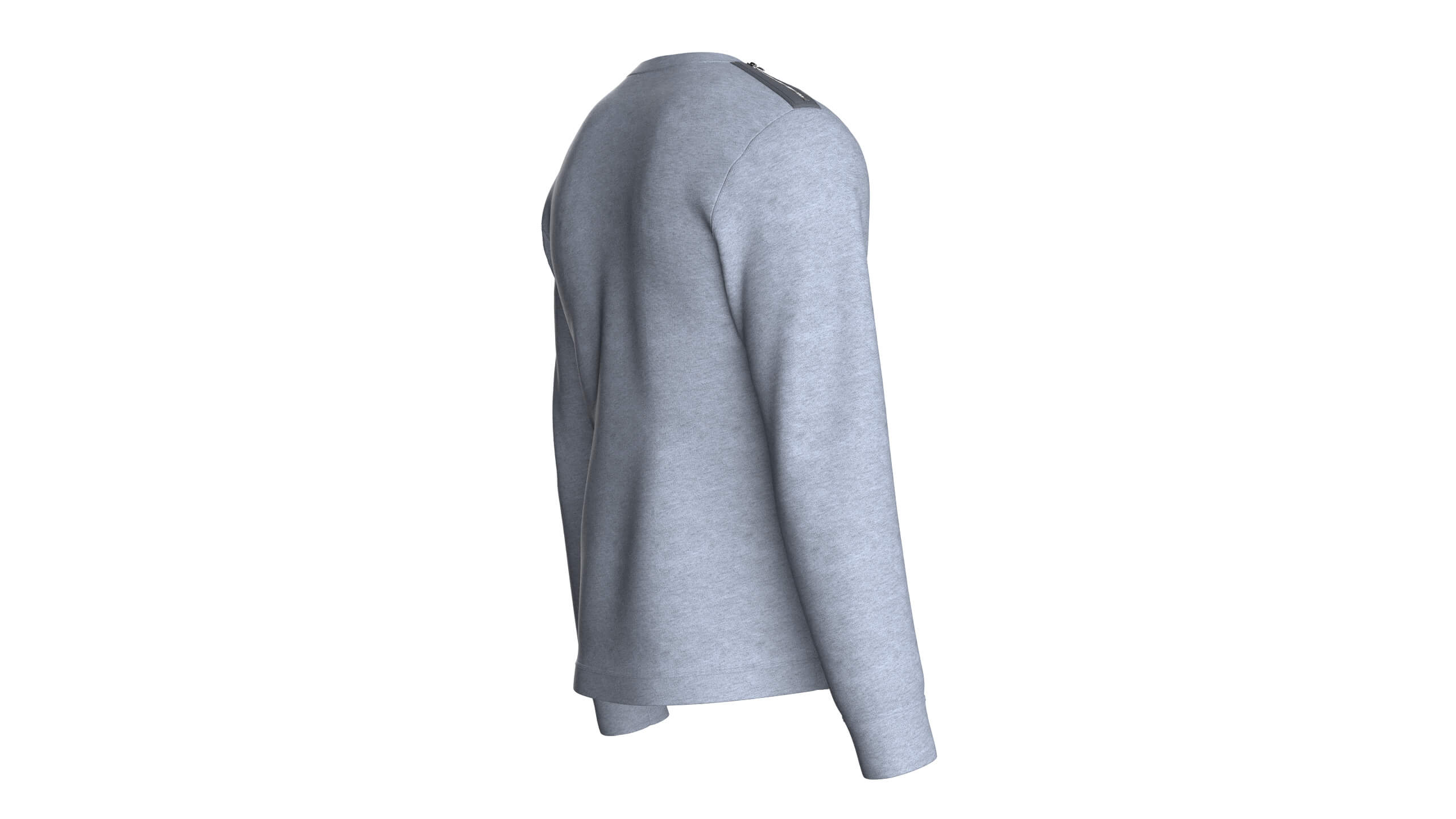 Men V-Neck Lace Up Sweatshirt 3D Model