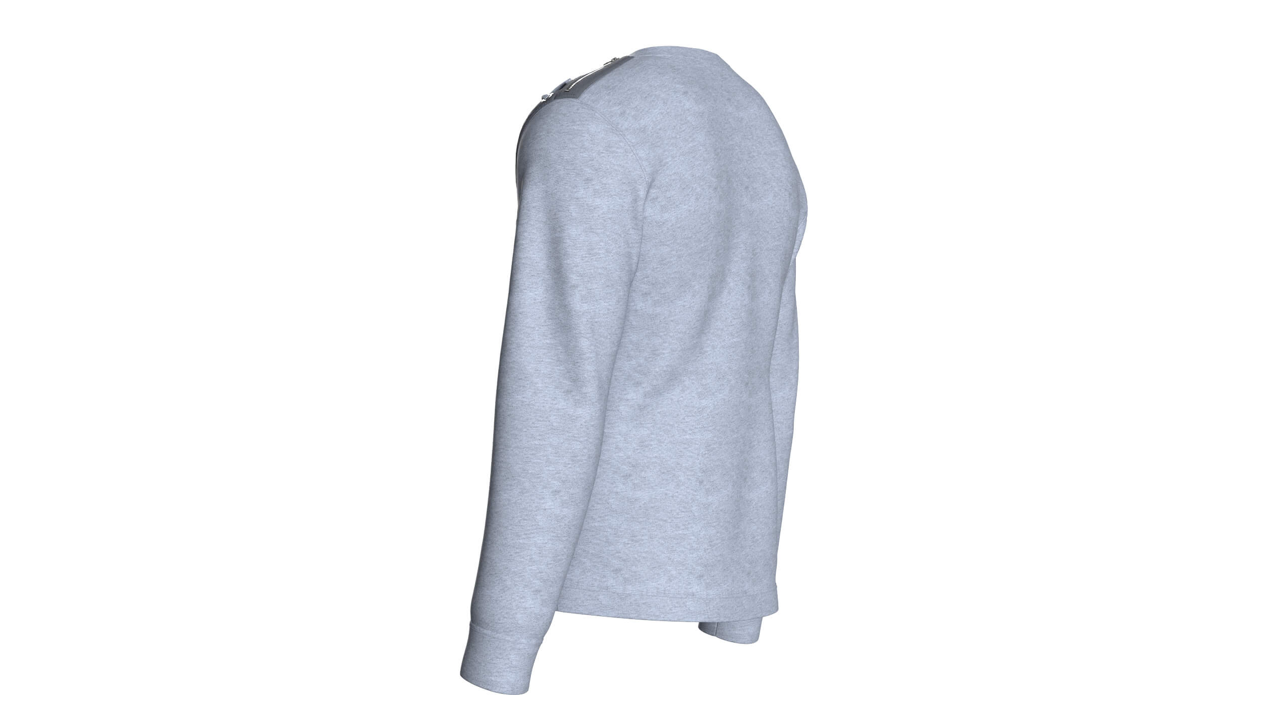 Men V-Neck Lace Up Sweatshirt 3D Model
