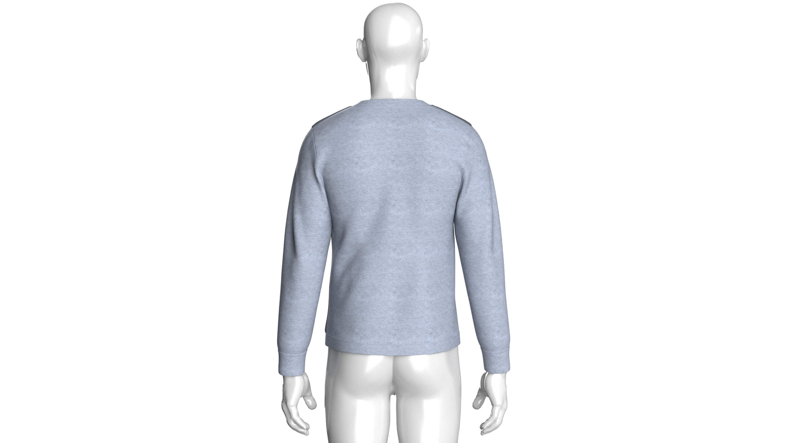 Men V-Neck Lace Up Sweatshirt 3D Model