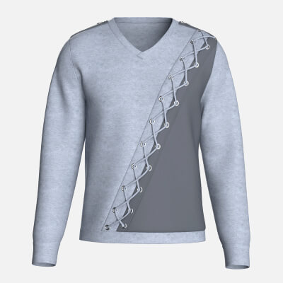 Men V-Neck Lace Up Sweatshirt