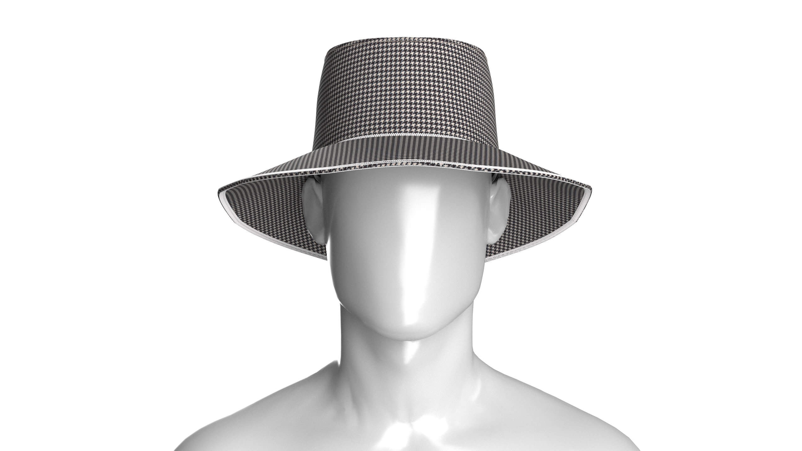 Men Wide Brim Sun Hat 3D Model