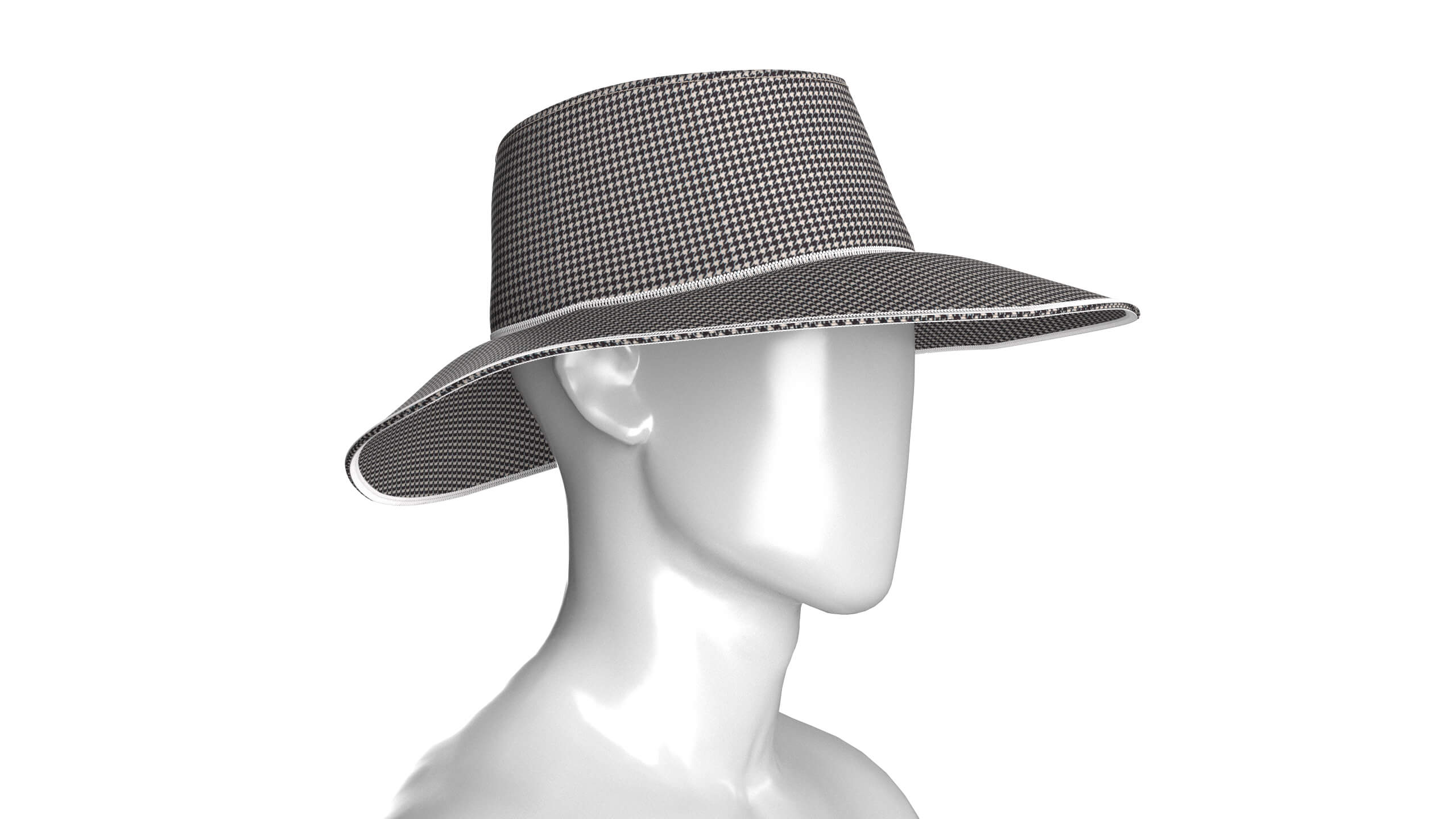 Men Wide Brim Sun Hat 3D Model