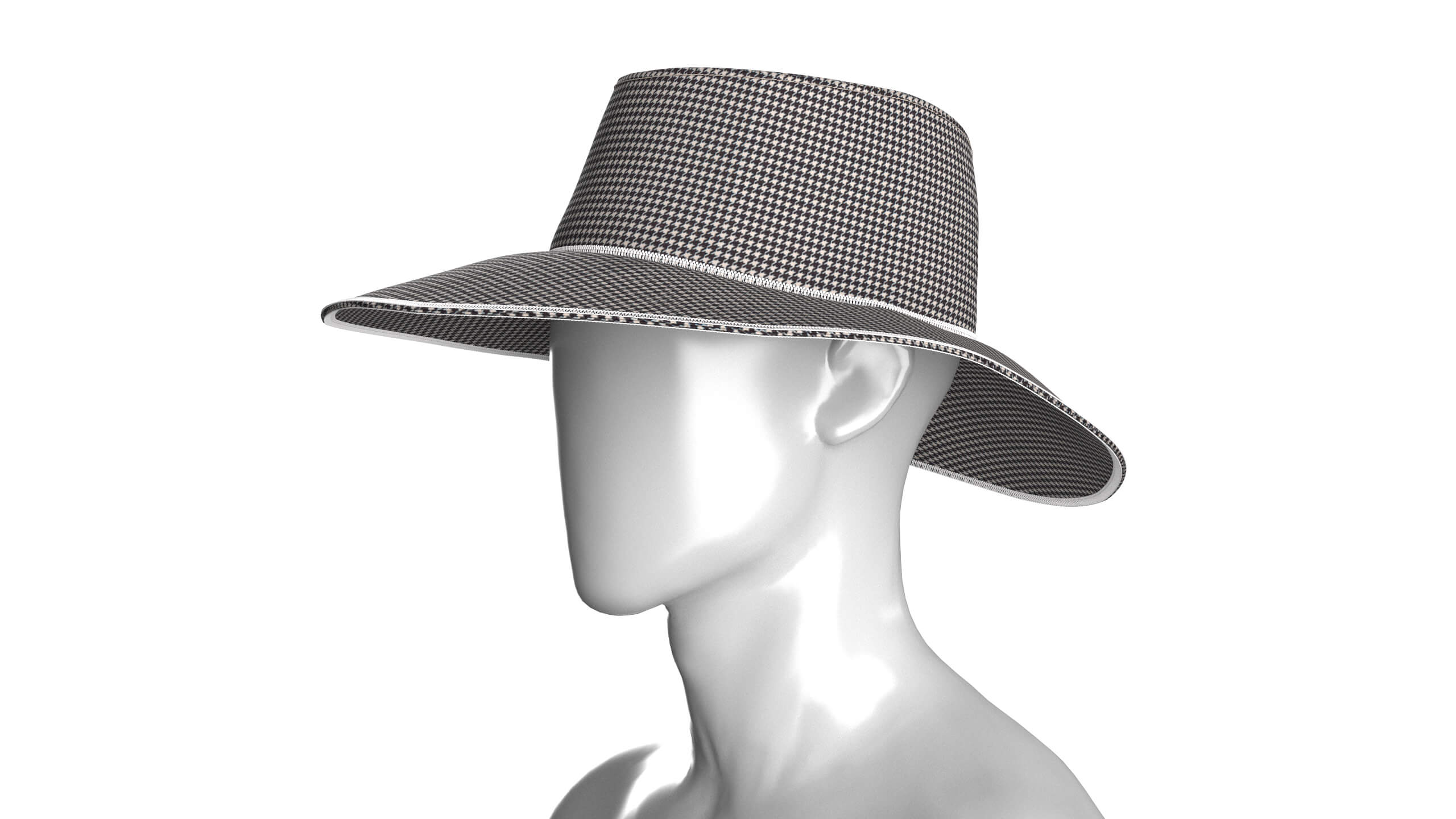Men Wide Brim Sun Hat 3D Model