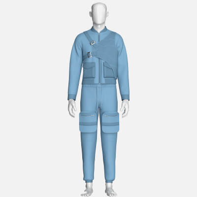 Men Zip Up Buckle Jacket with Cargo Pant Outfit