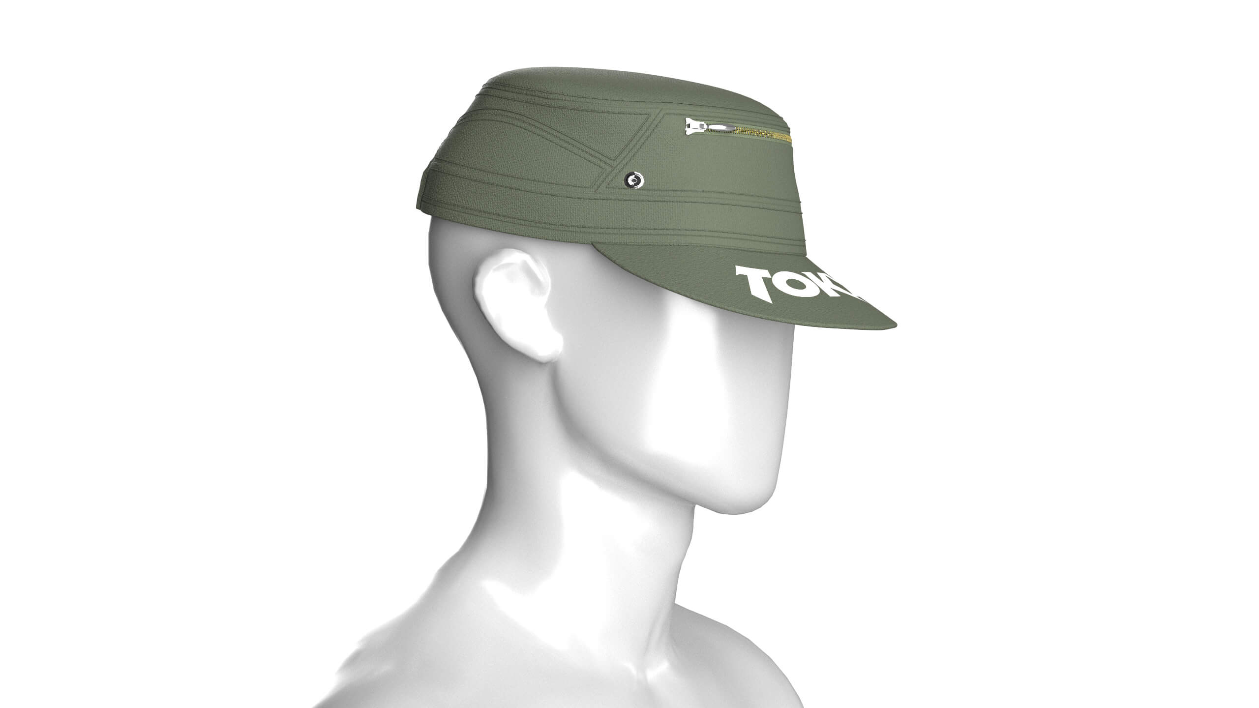 Men Zipper Cap 3D Model