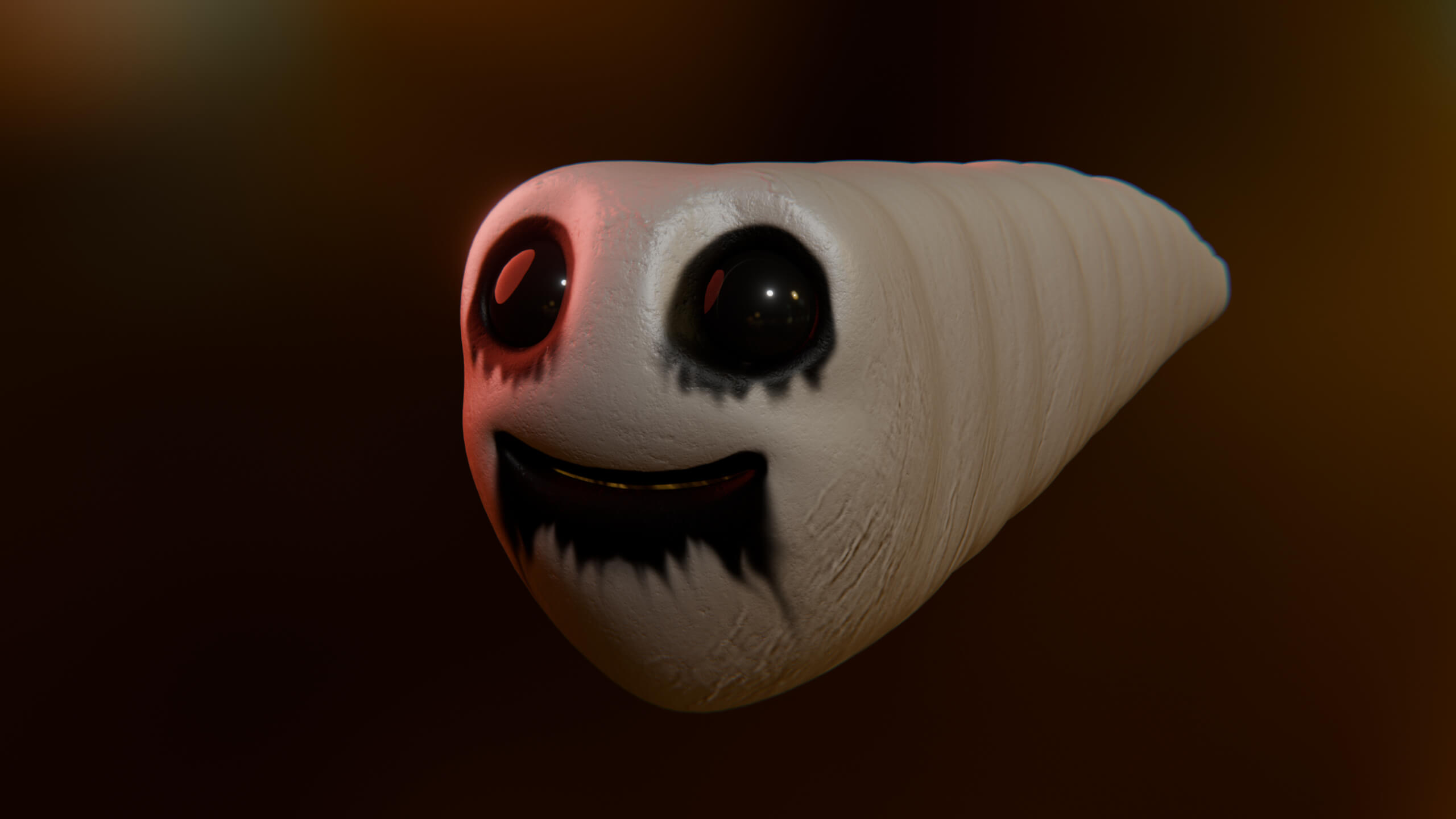 Cursed Worm Blender Model 3D Model