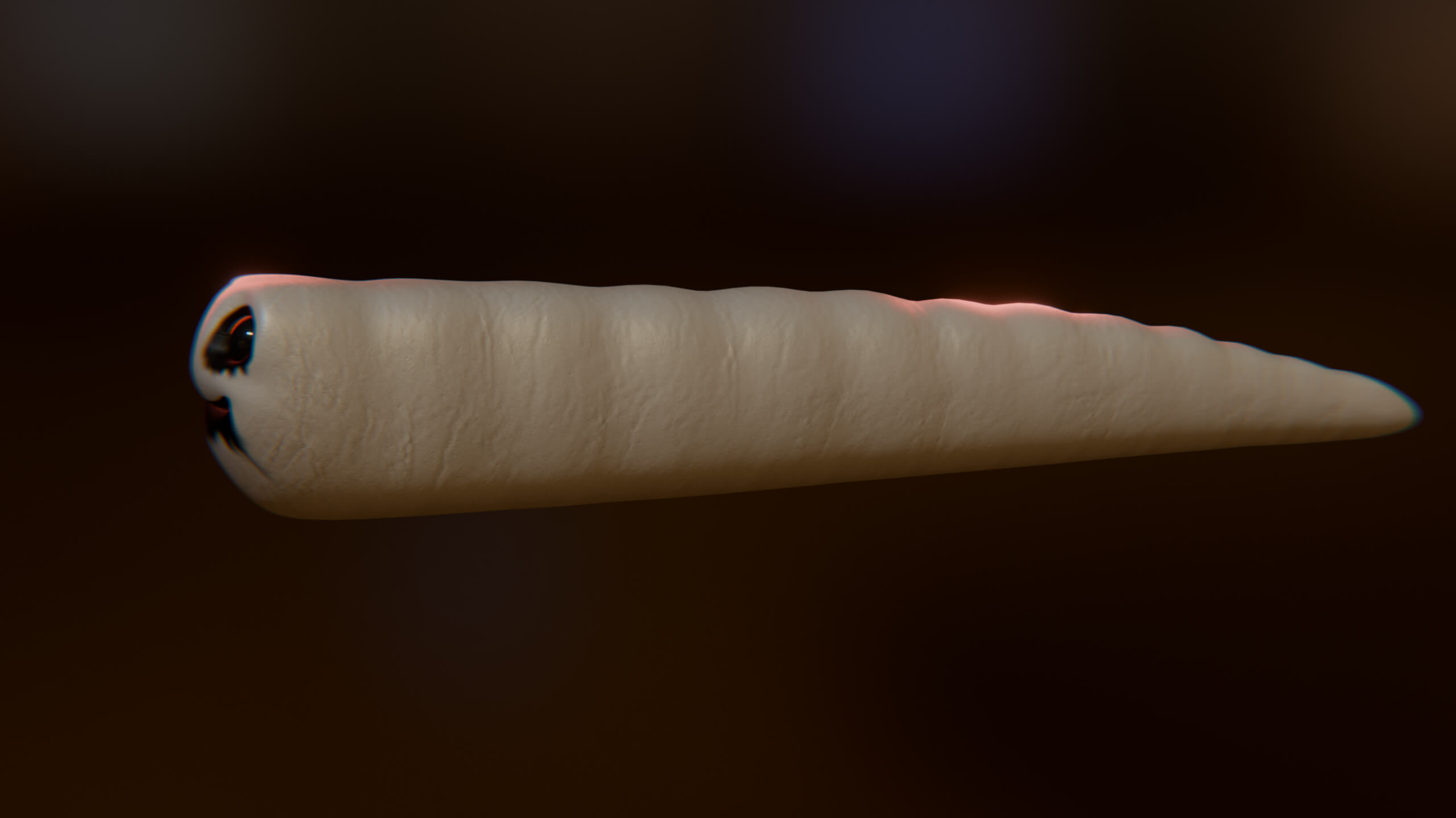 Cursed Worm Blender Model 3D Model