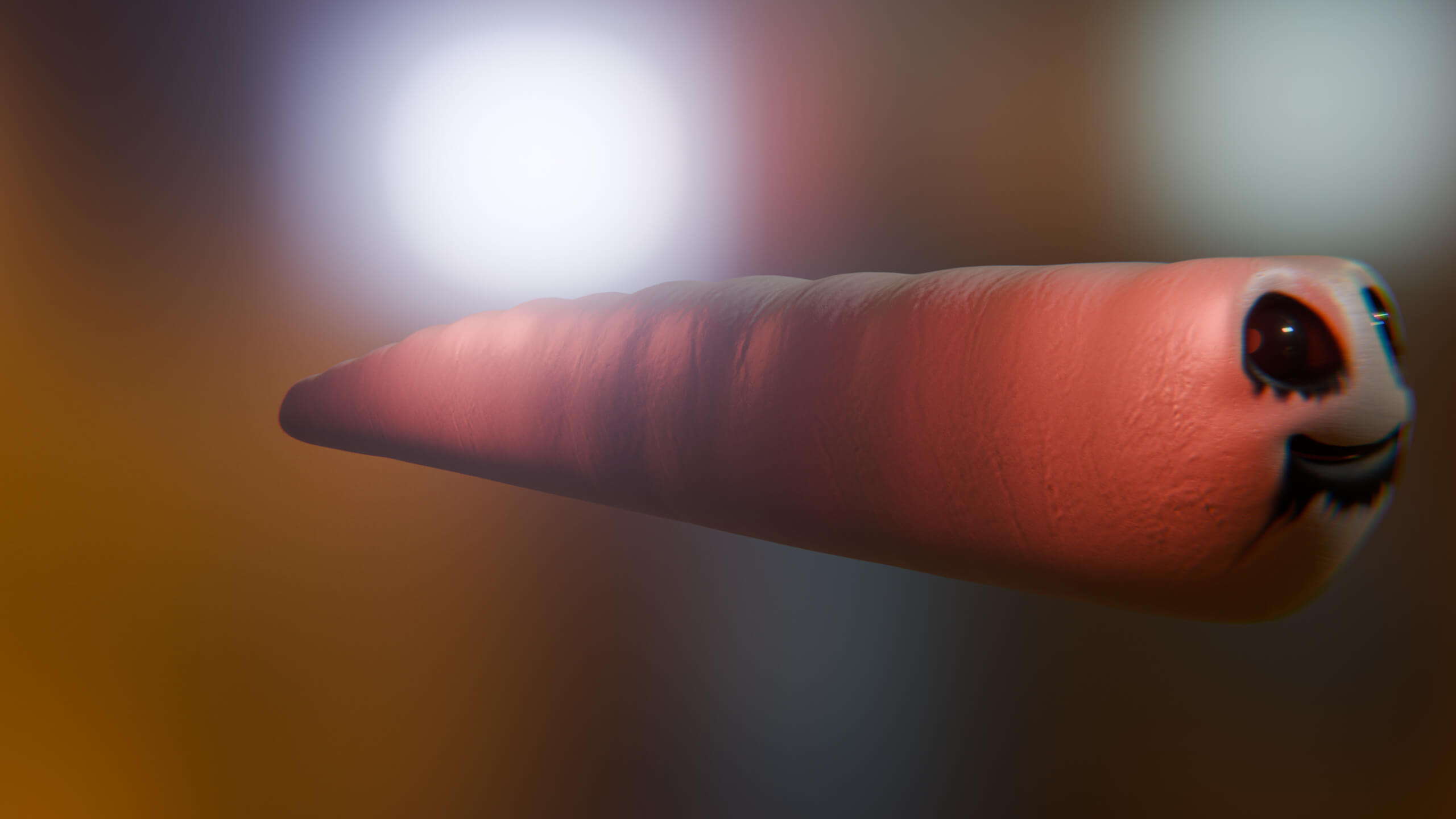 Cursed Worm Blender Model 3D Model