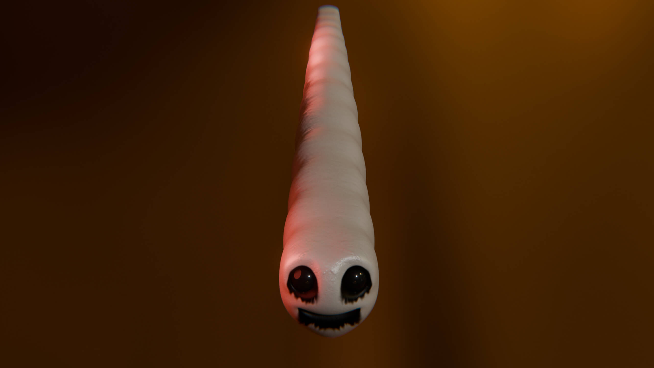 Cursed Worm Blender Model 3D Model