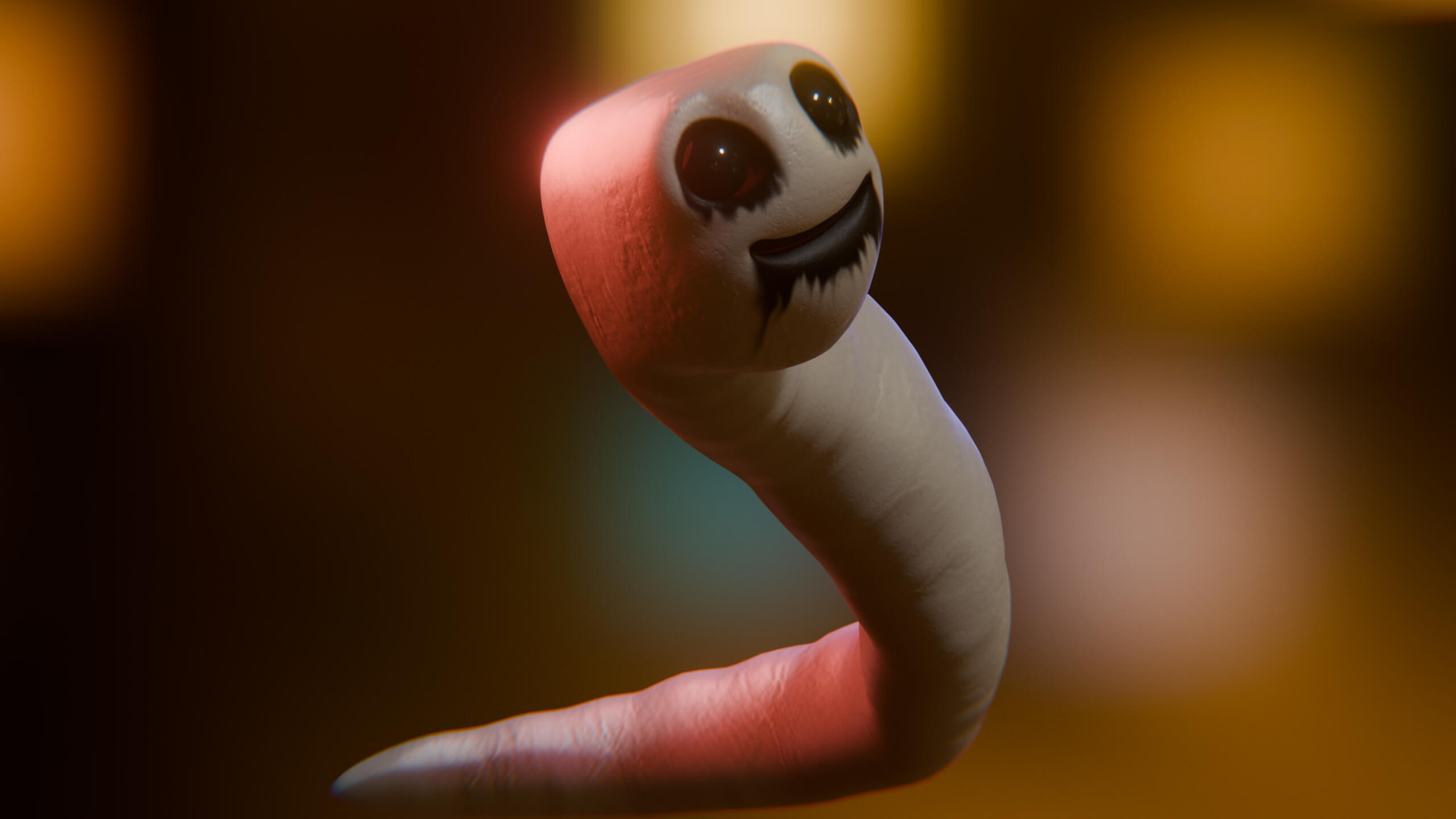 Cursed Worm Blender Model 3D Model