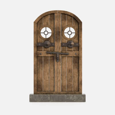 Ancient Medieval Wooden Door