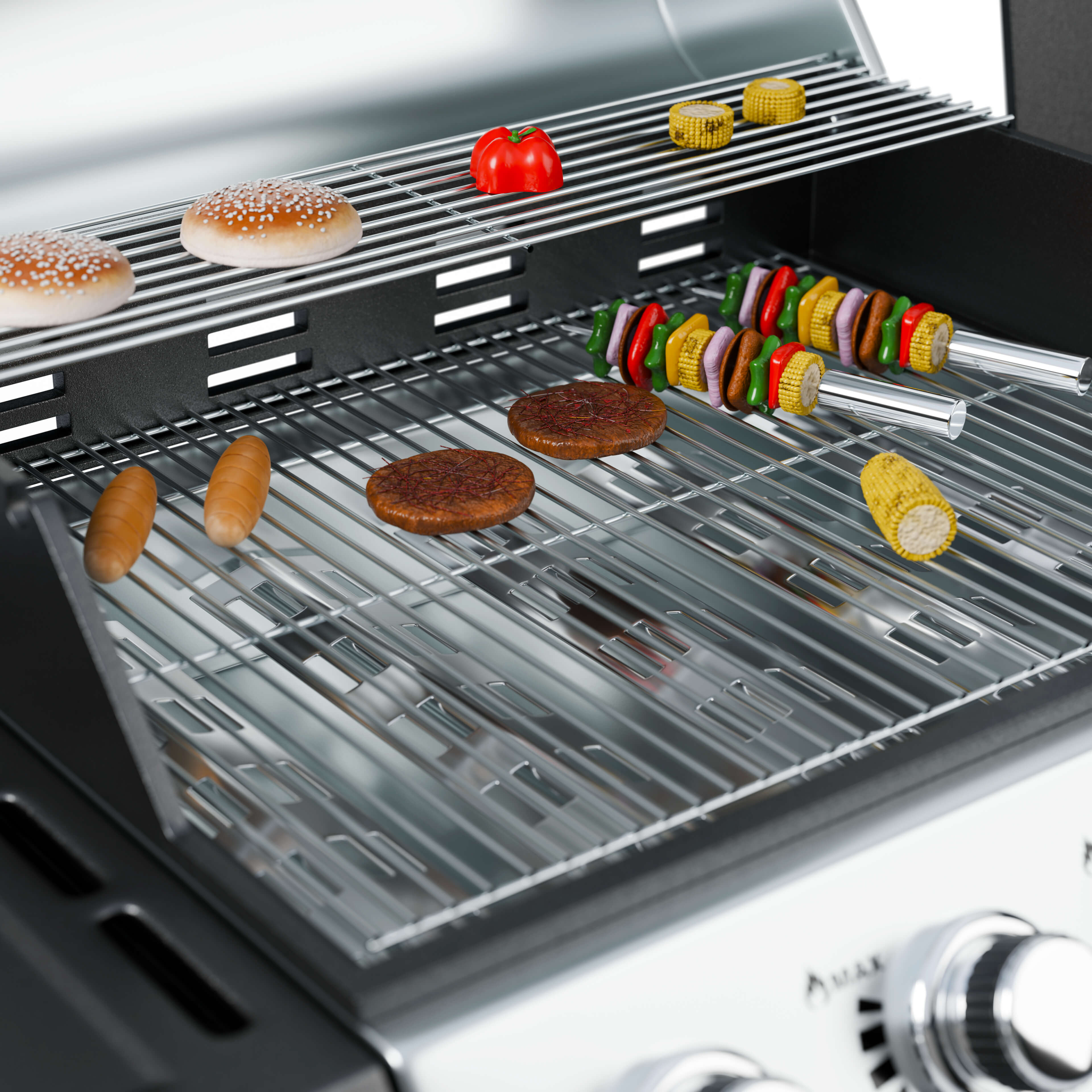 BBQ Grill Barbecue Machine 3D Model