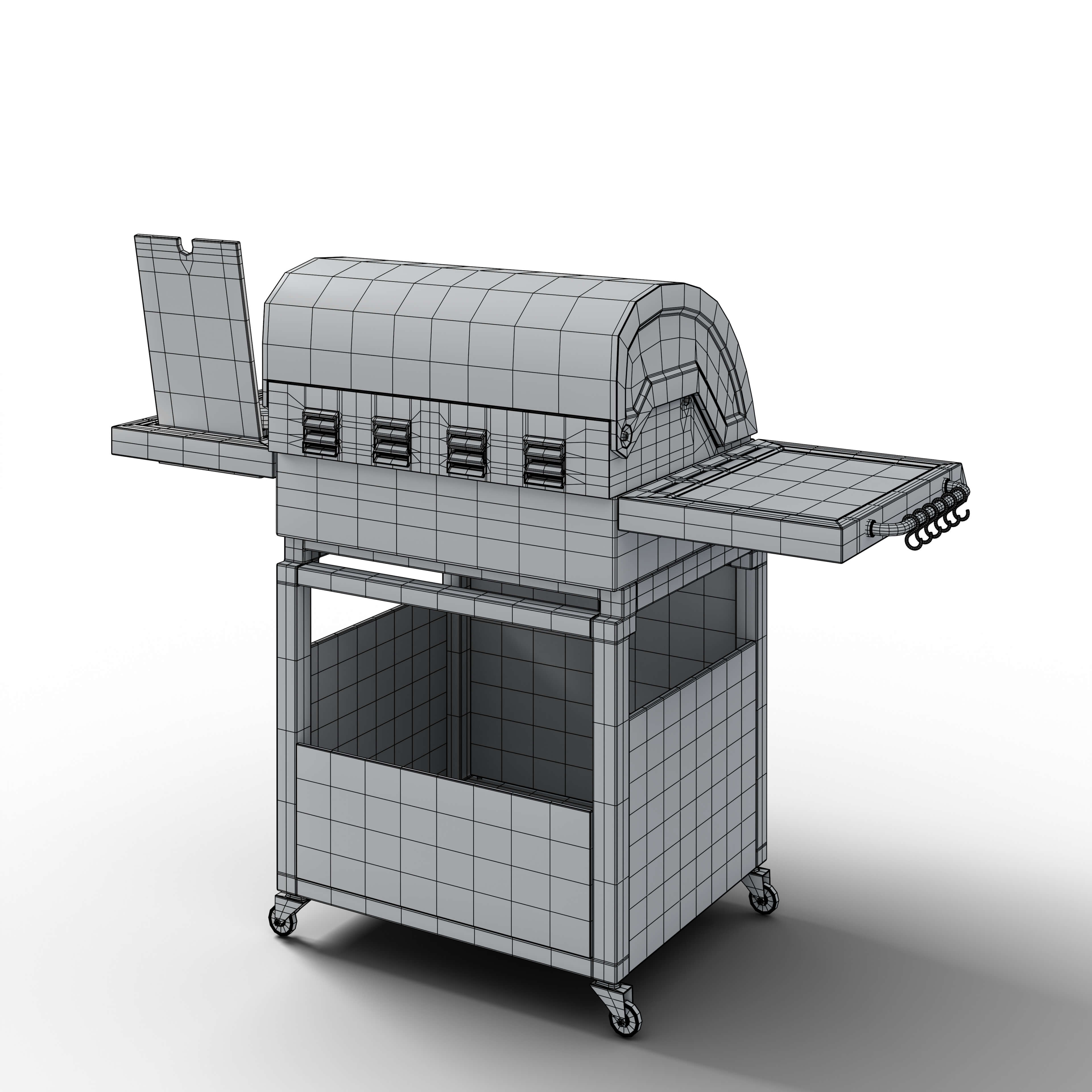 BBQ Grill Barbecue Machine 3D Model
