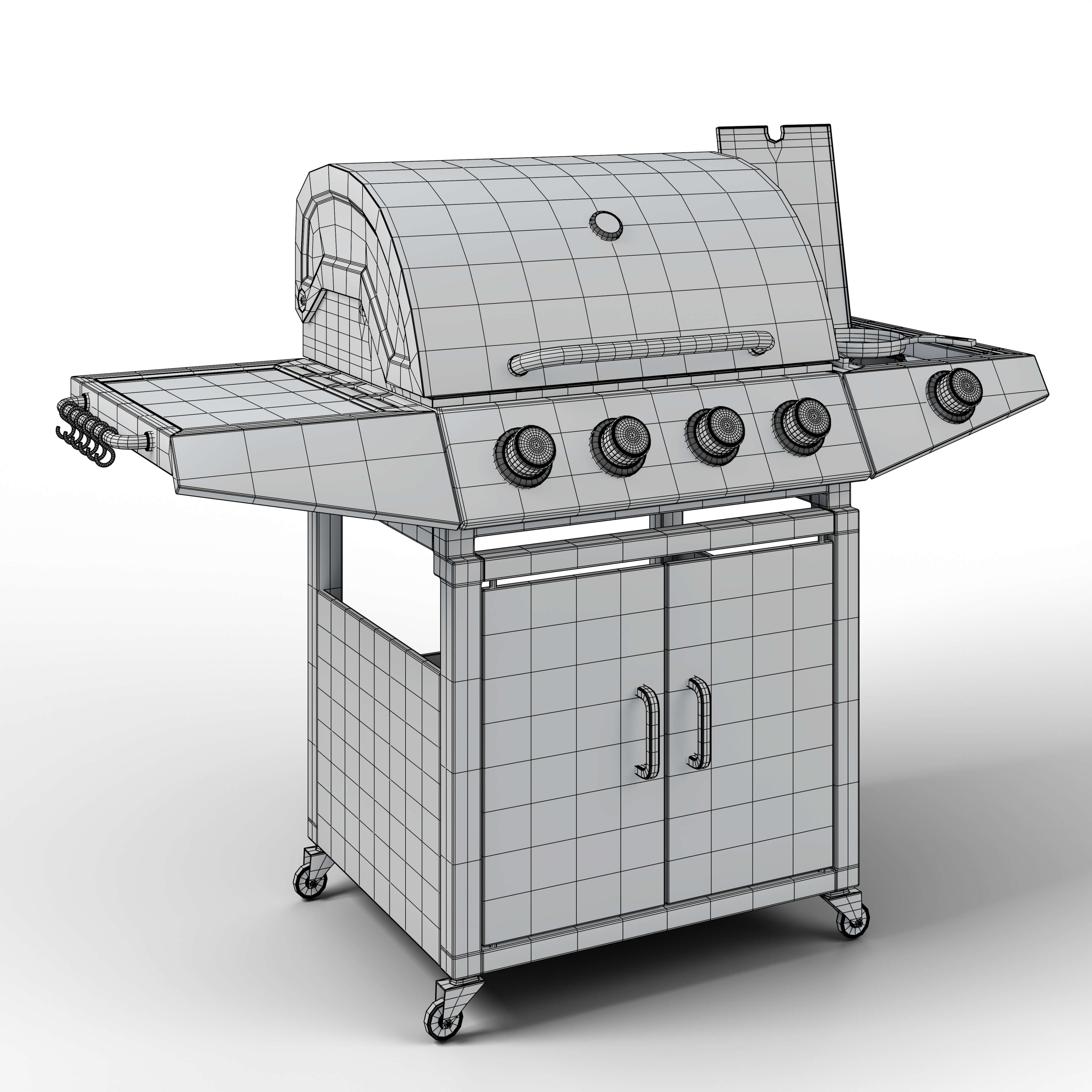 BBQ Grill Barbecue Machine 3D Model