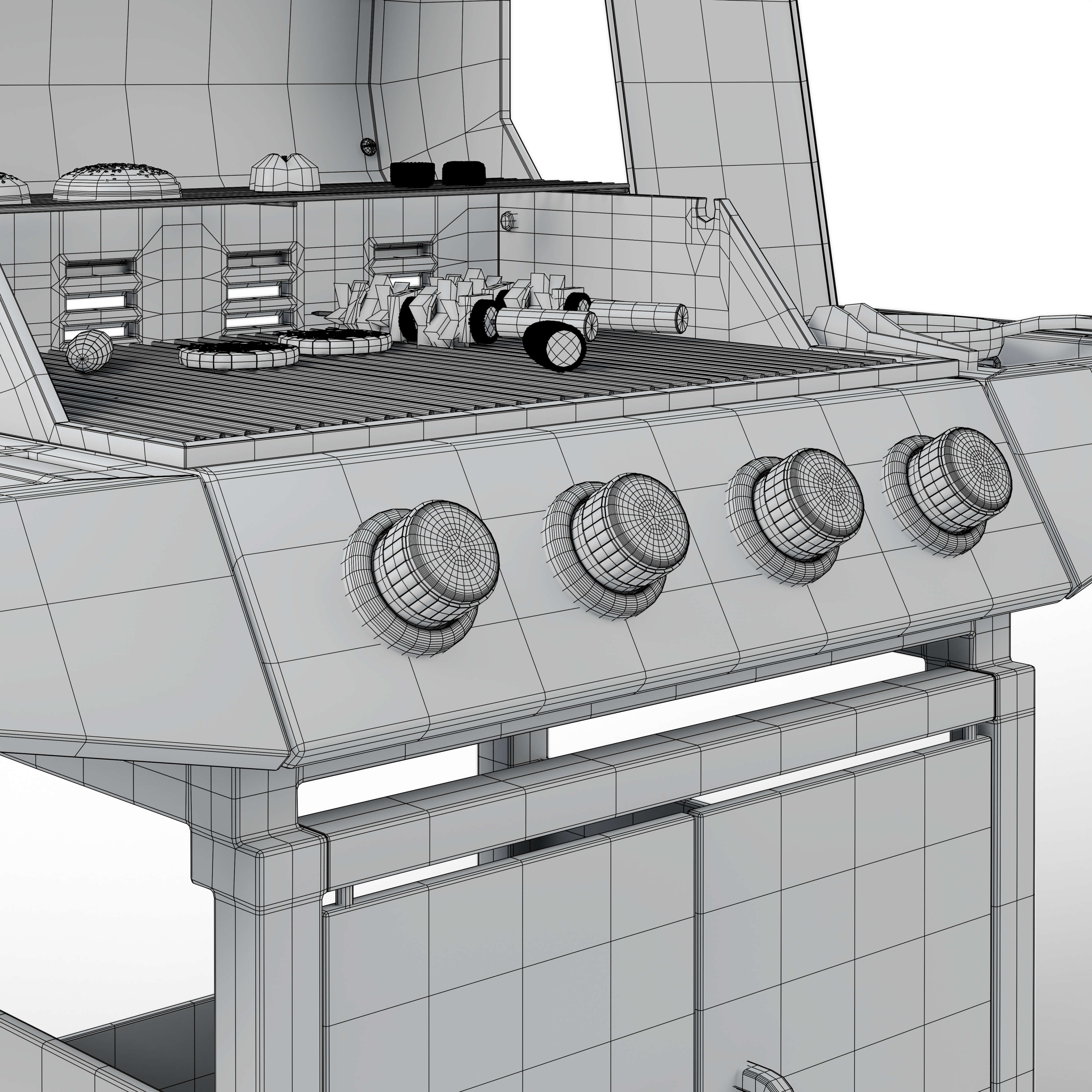 BBQ Grill Barbecue Machine 3D Model