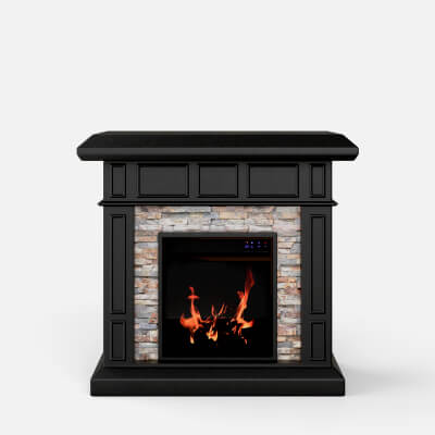 Modern Marble Mantel Electric Fireplace
