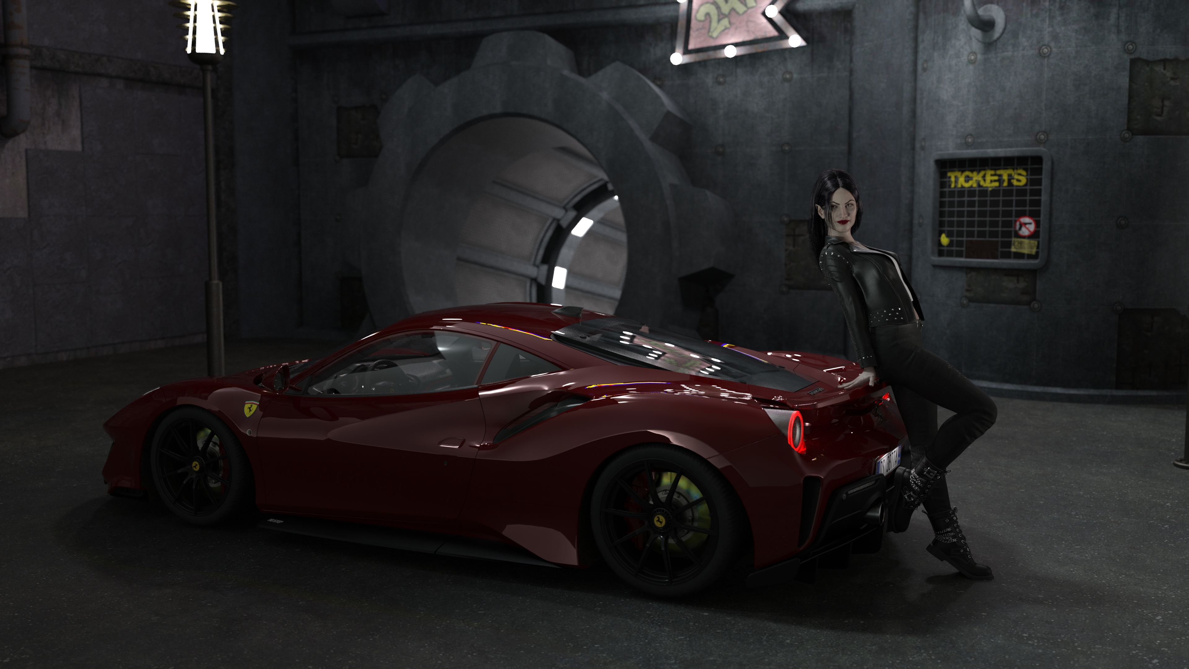 Blood Red for a Vampire 3D Render, Digital Art by cosmicship