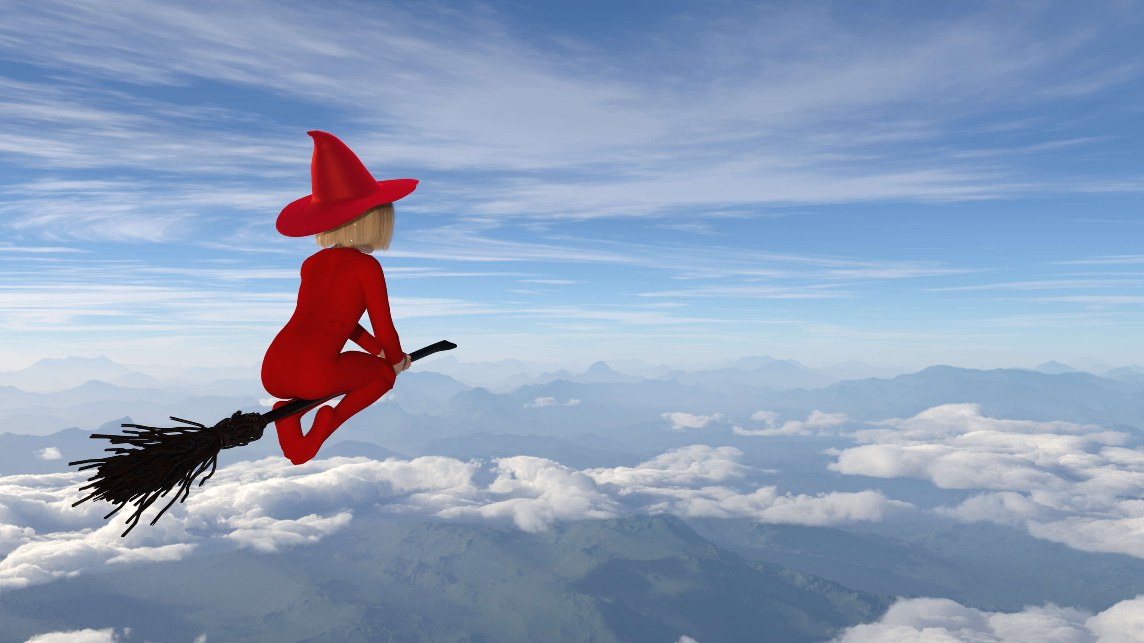 Witch Wendy 3D Render, Digital Artwork by cosmicship