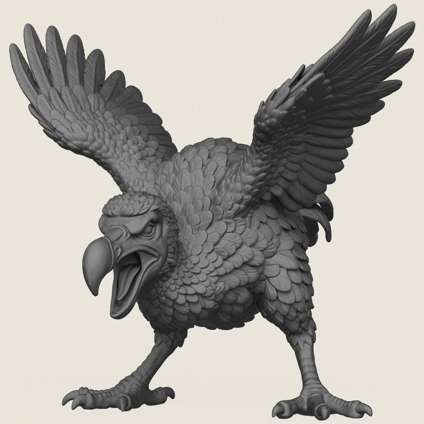 Angry Dodo Bird Miniature 3D Model