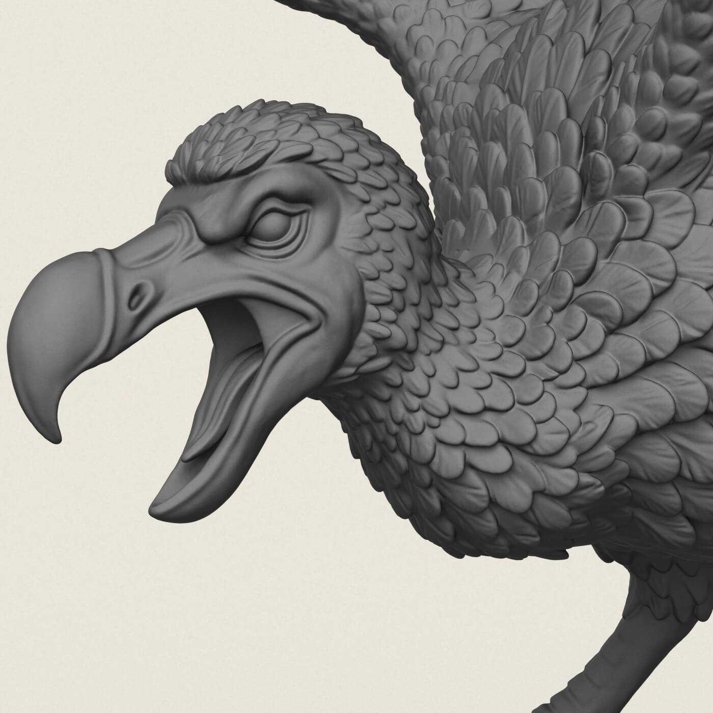 Angry Dodo Bird Miniature 3D Model