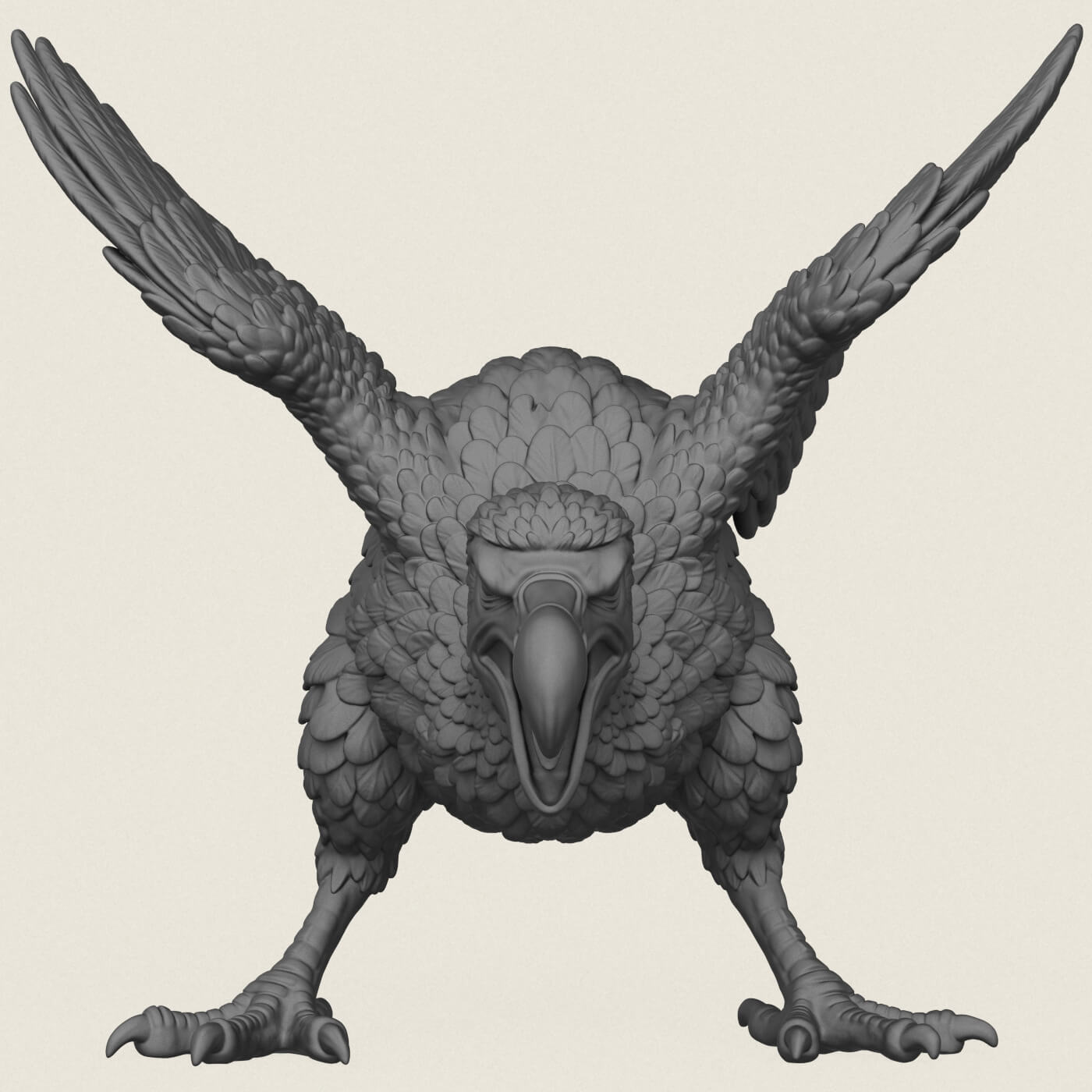 Angry Dodo Bird Miniature 3D Model