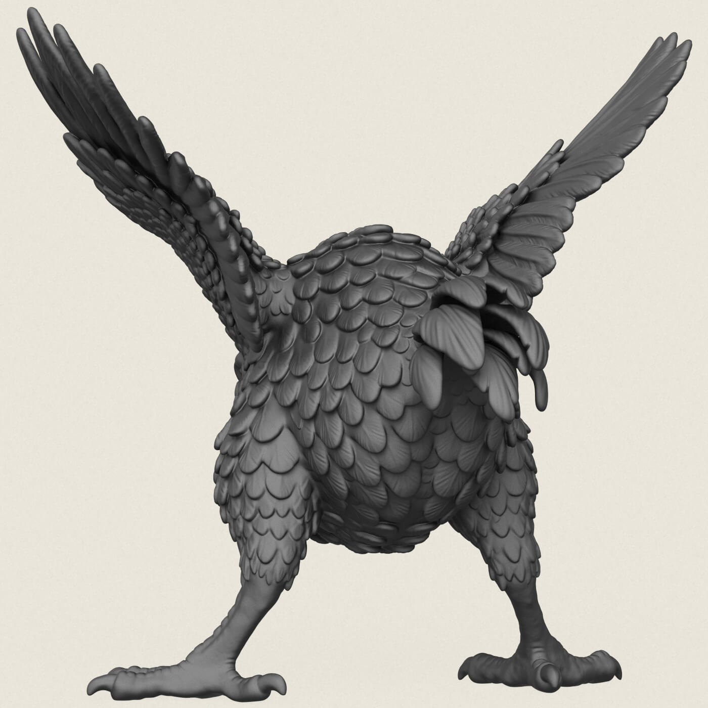 Angry Dodo Bird Miniature 3D Model