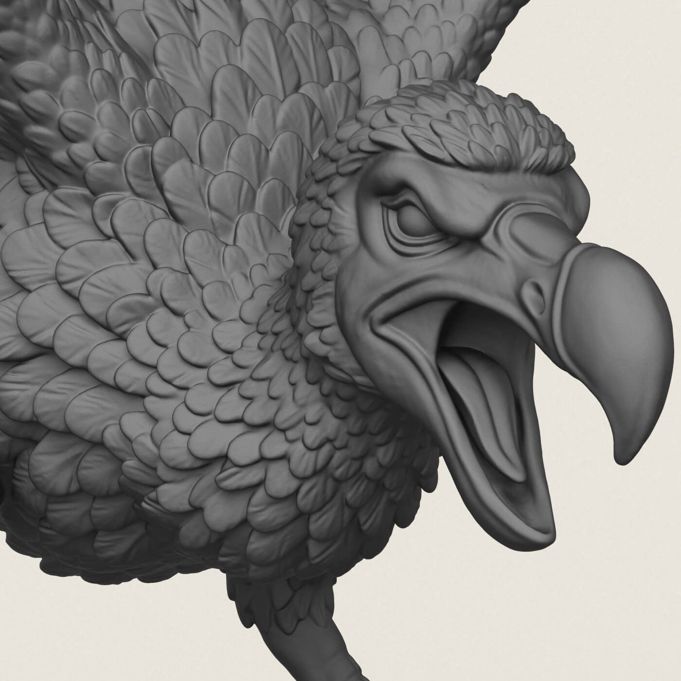 Angry Dodo Bird Miniature 3D Model