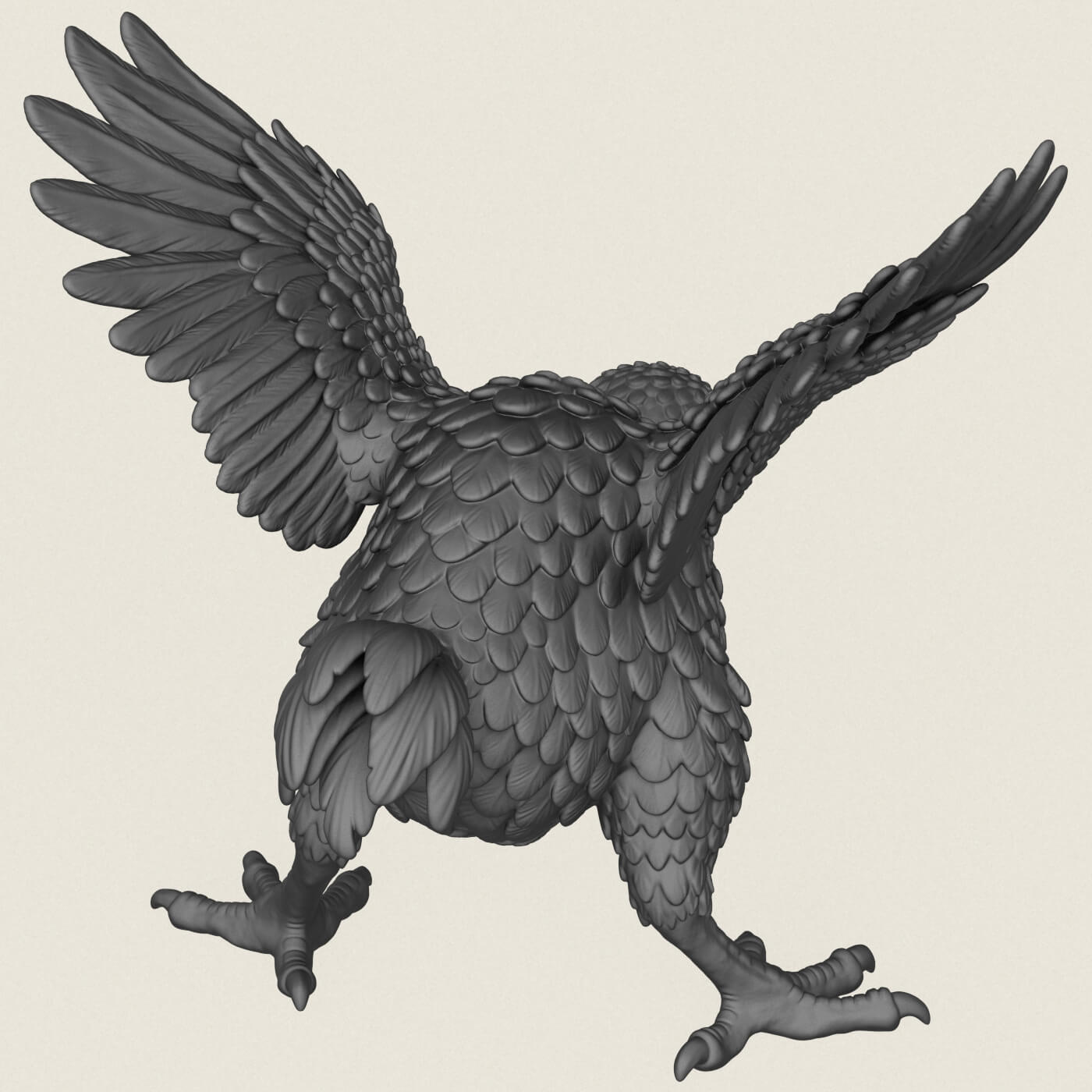 Angry Dodo Bird Miniature 3D Model