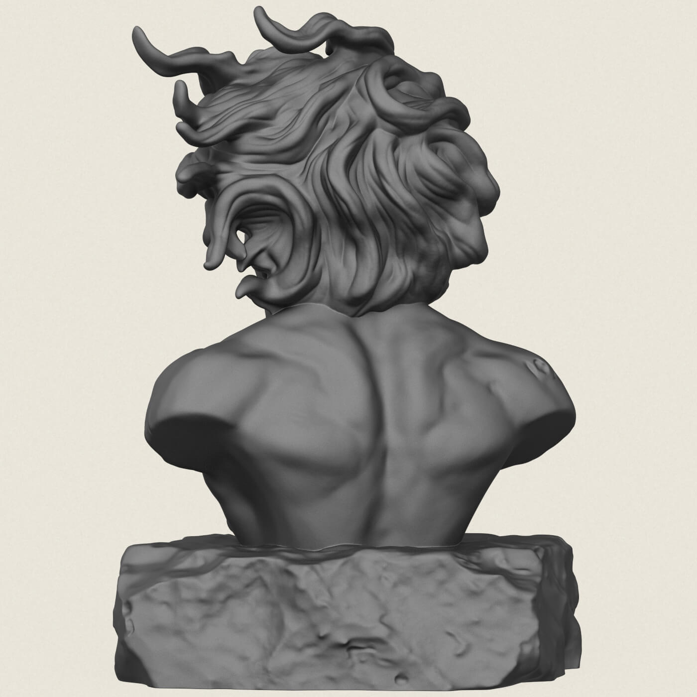Attack Titan Eren Character Bust 3D Model