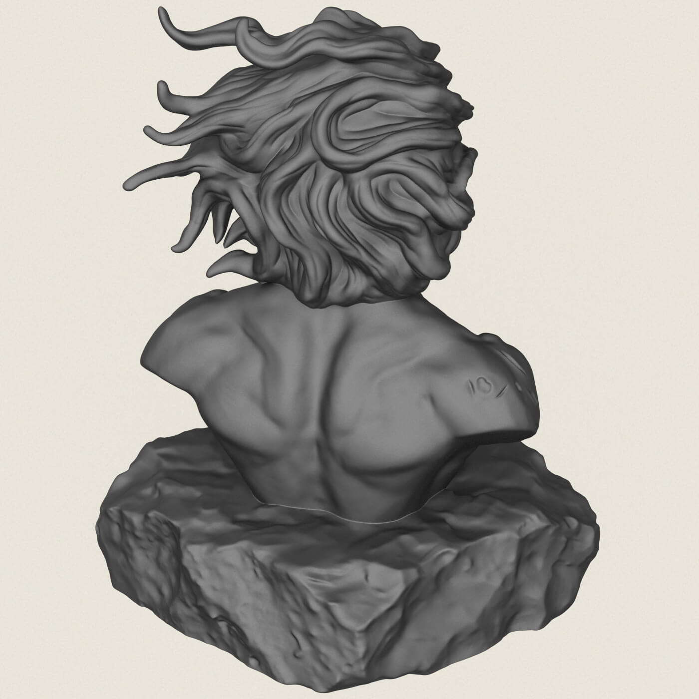 Attack Titan Eren Character Bust 3D Model