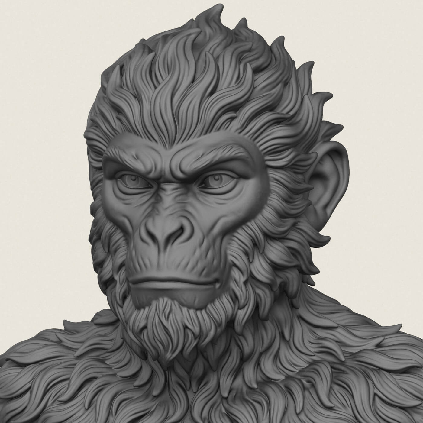 Caesar Ape Bust 3D Model