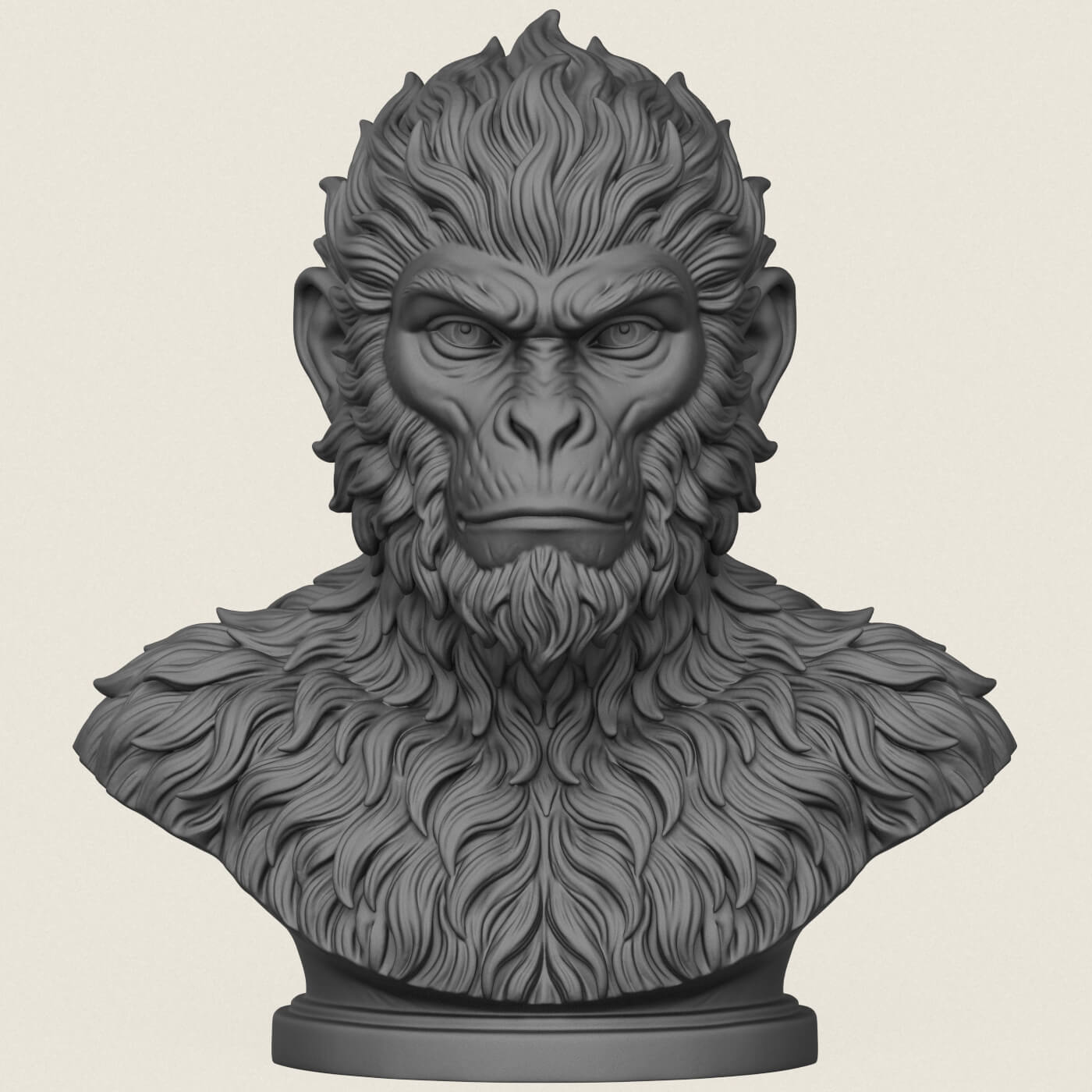 Caesar Ape Bust 3D Model