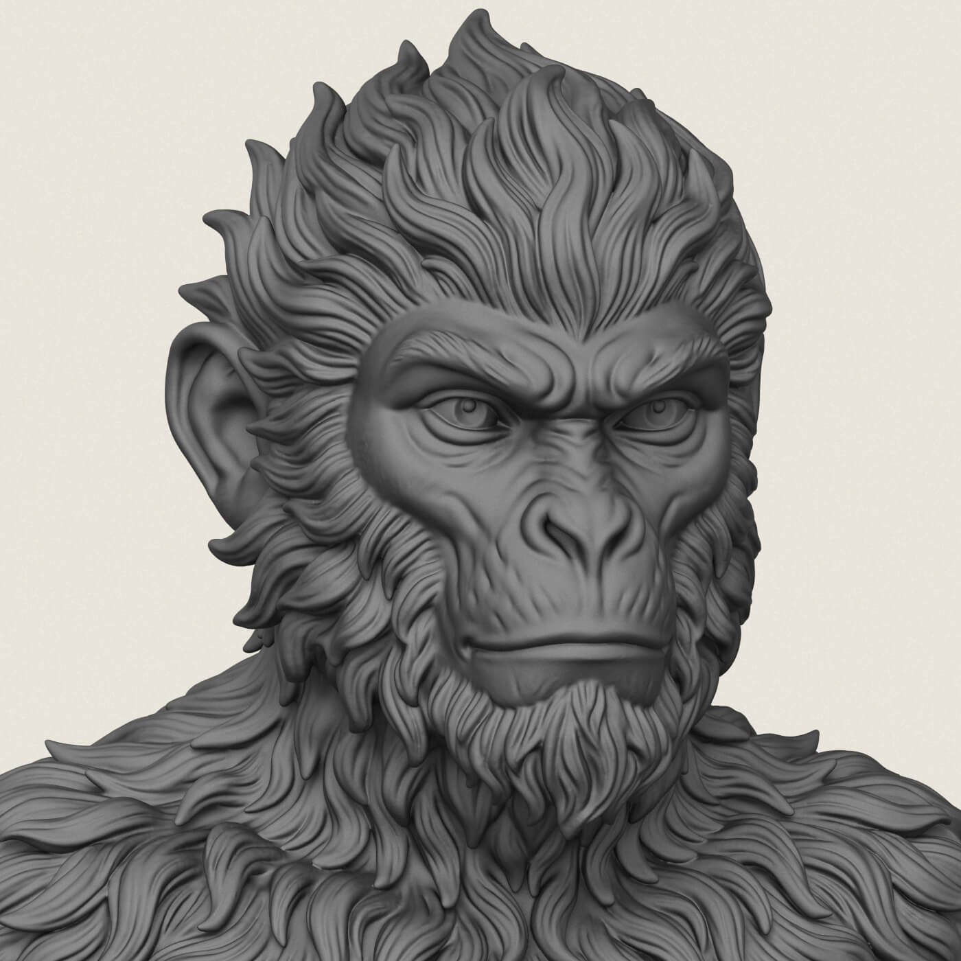 Caesar Ape Bust 3D Model