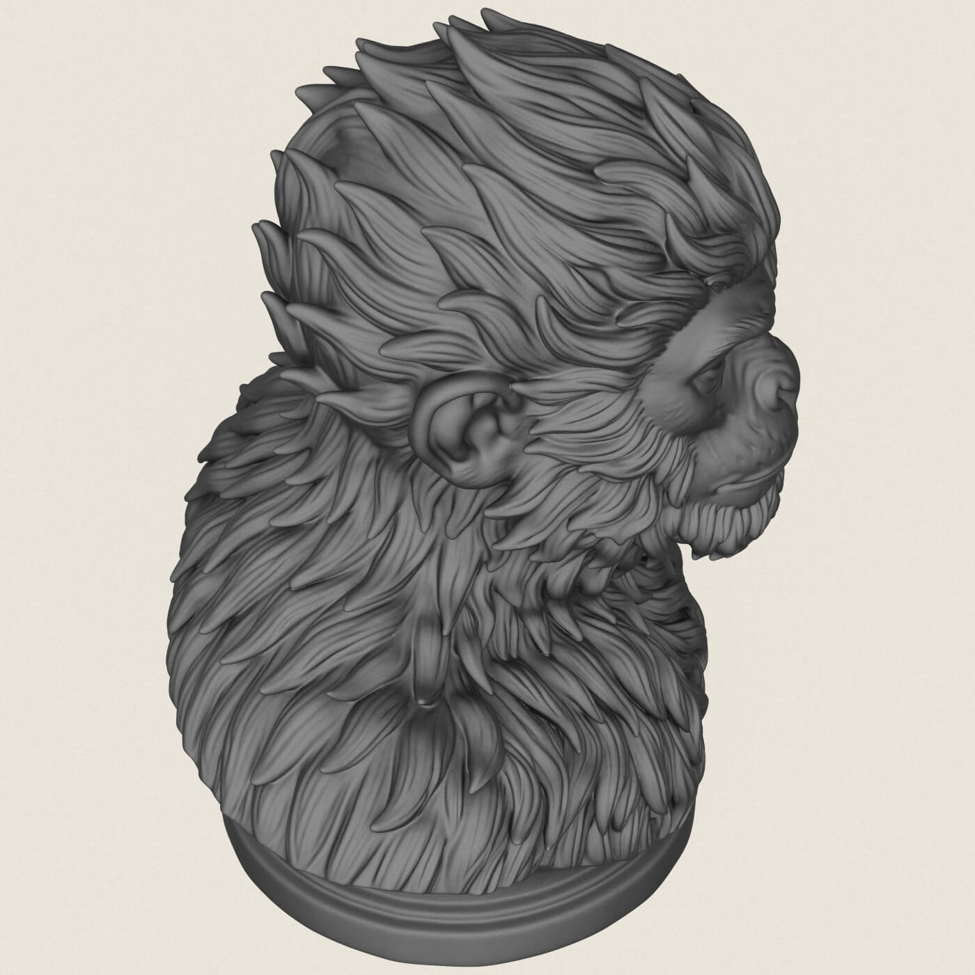 Caesar Ape Bust 3D Model
