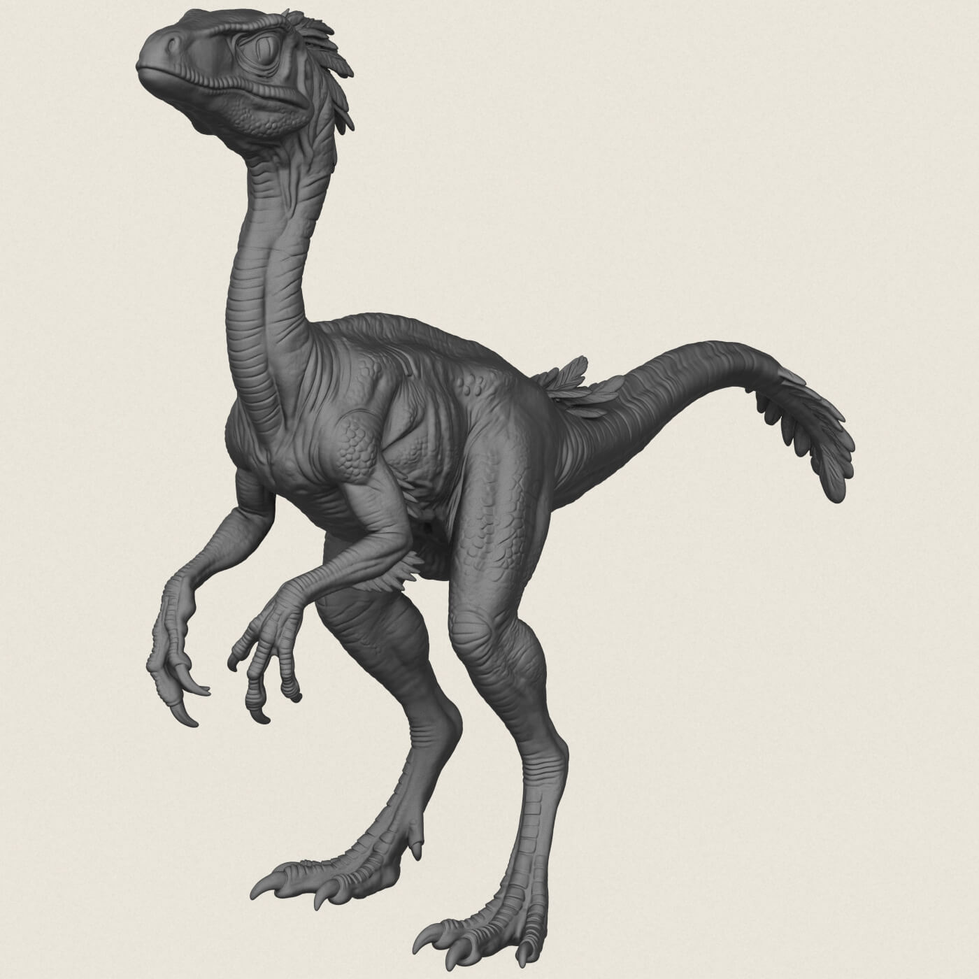 Compsognathus Dinosaur 3D Model