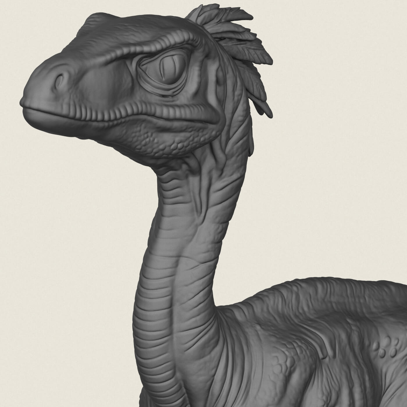 Compsognathus Dinosaur 3D Model
