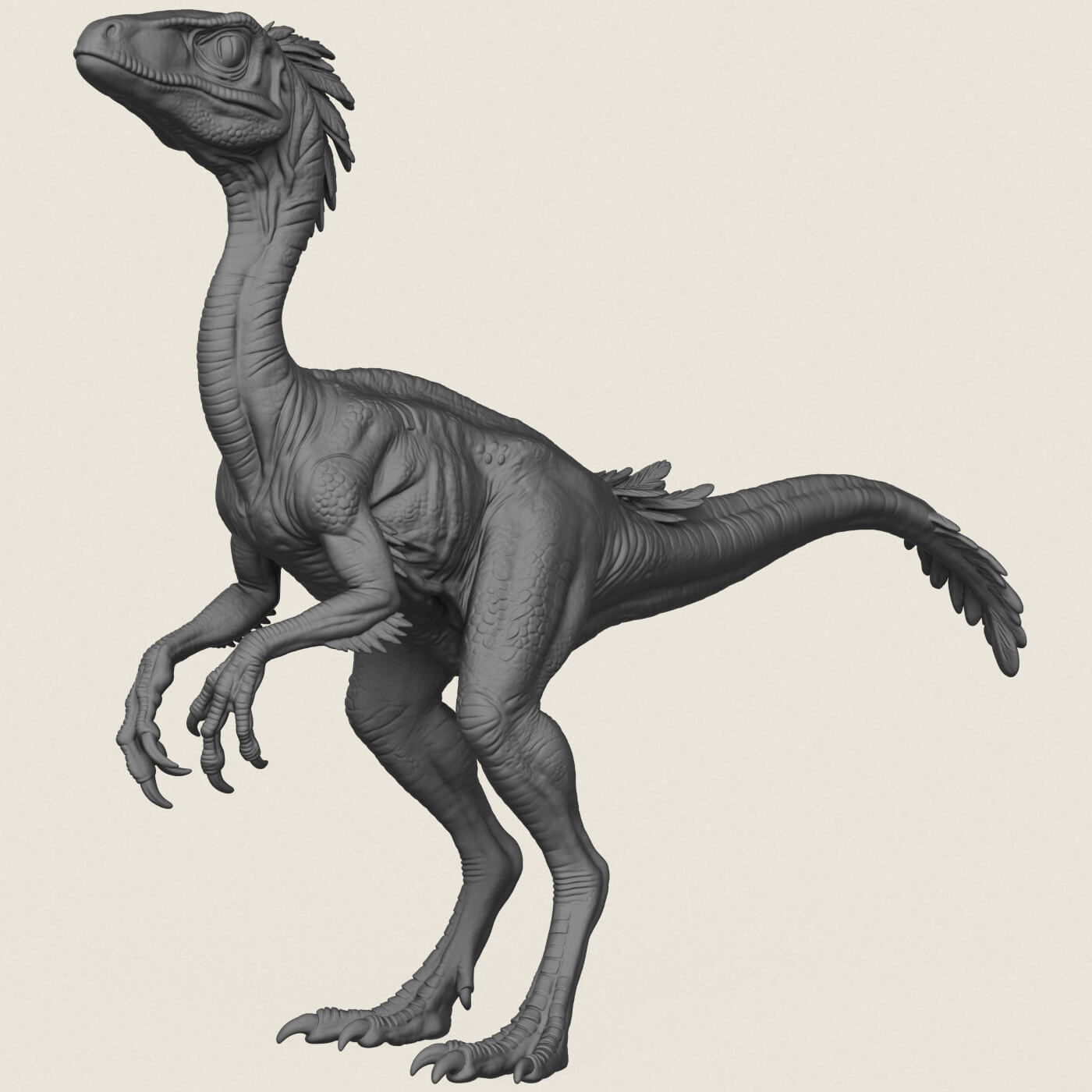 Compsognathus Dinosaur 3D Model