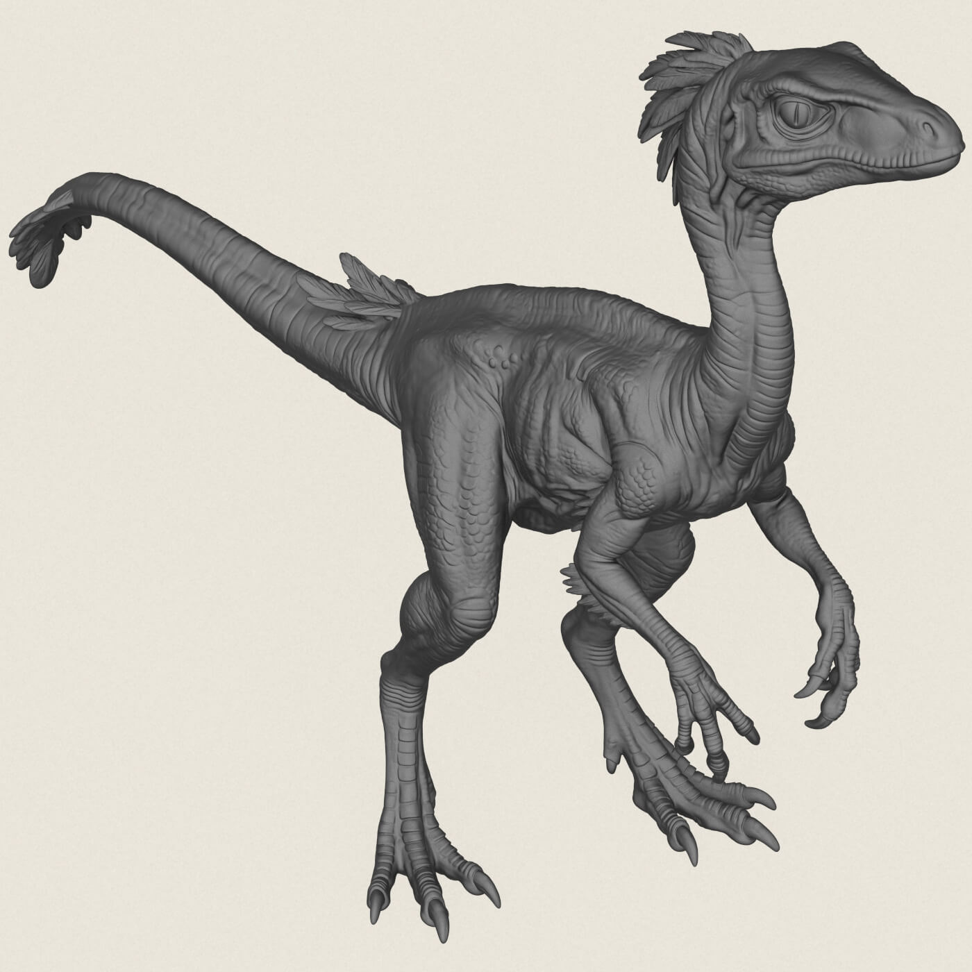 Compsognathus Dinosaur 3D Model