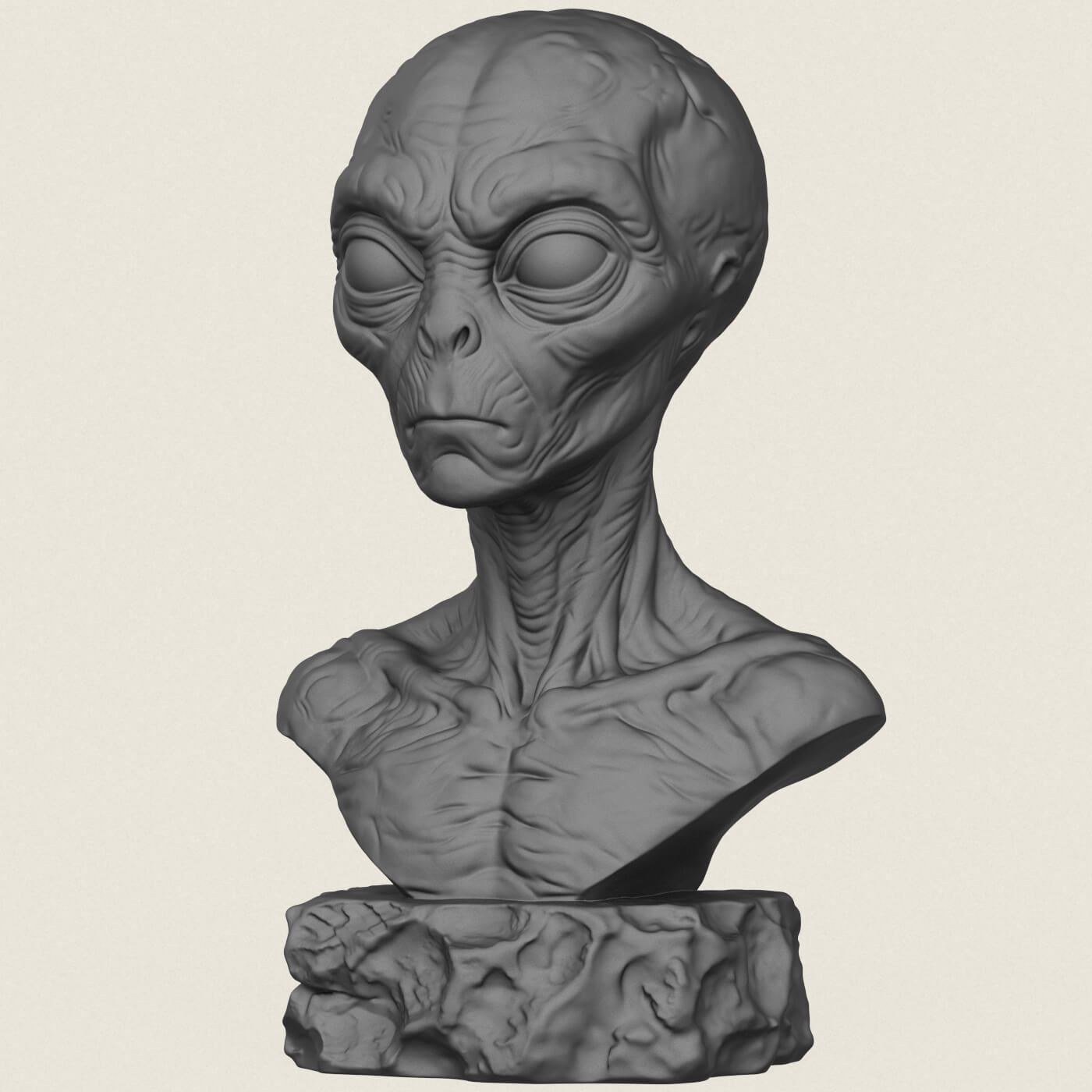 Creature Alien Bust 3D Model