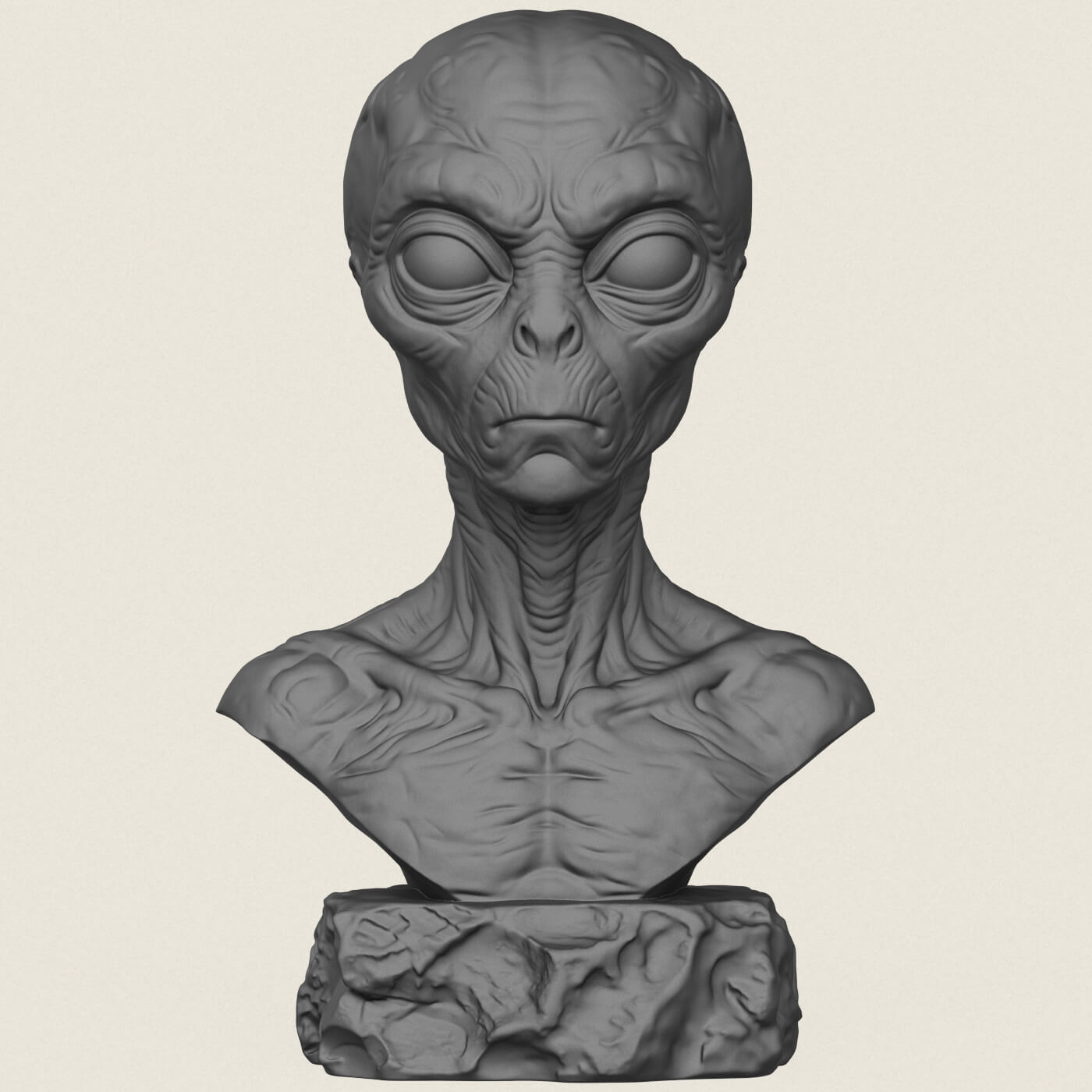 Creature Alien Bust 3D Model