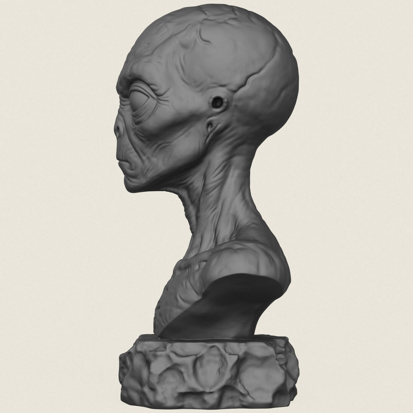 Creature Alien Bust 3D Model