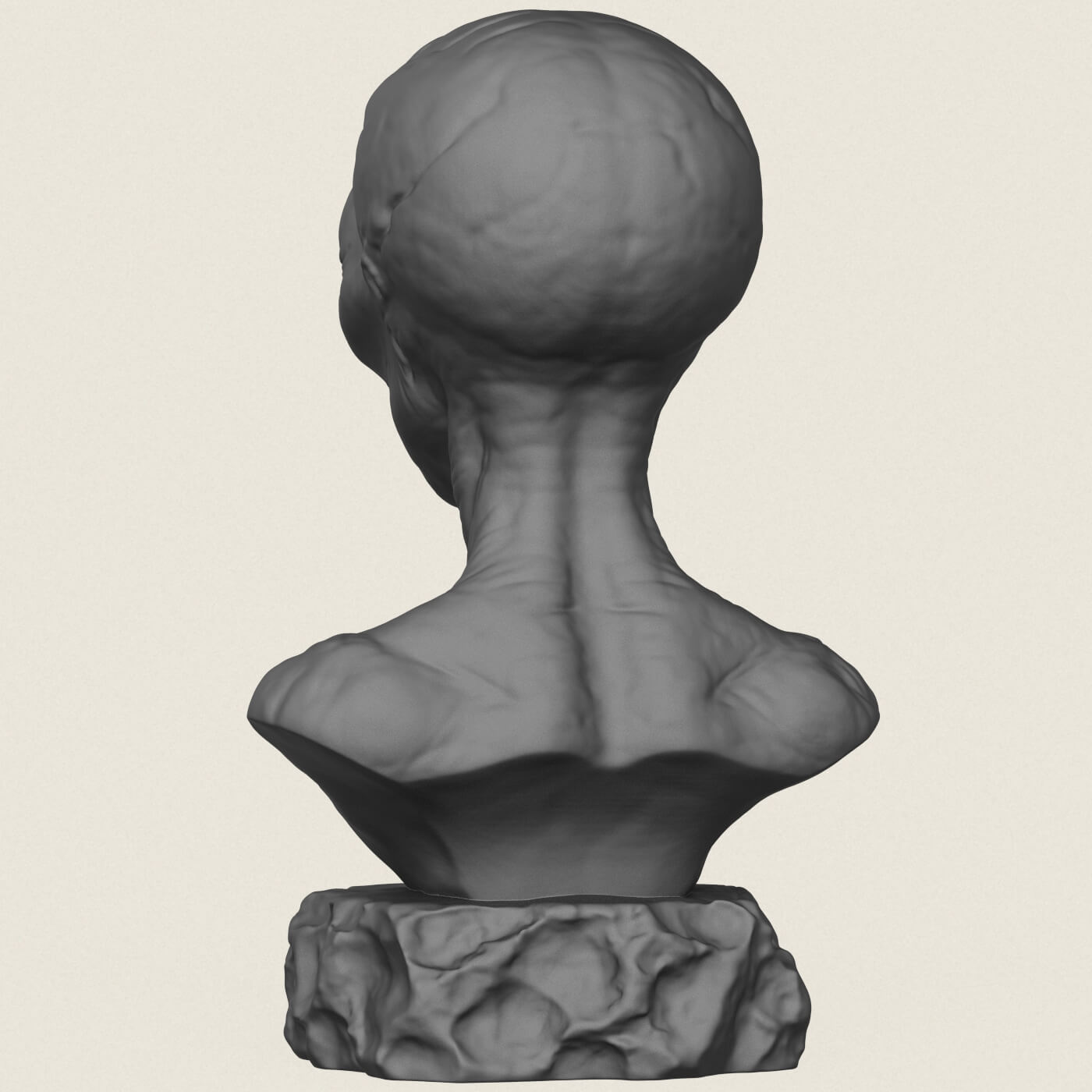 Creature Alien Bust 3D Model