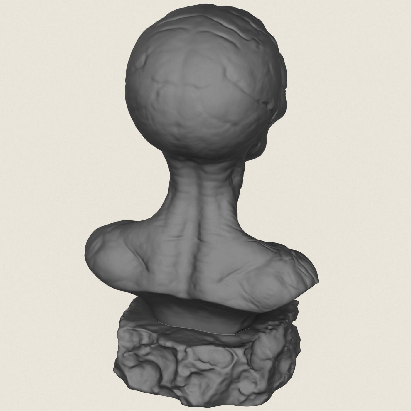 Creature Alien Bust 3D Model