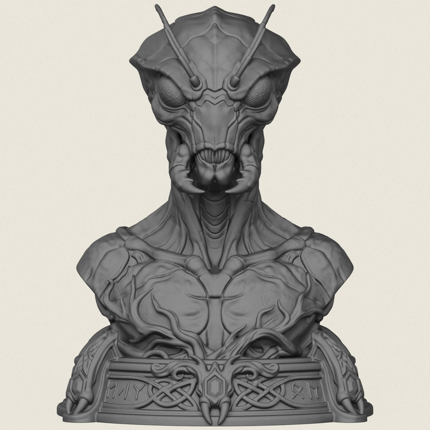 District 9 Alien Bust 3D Model
