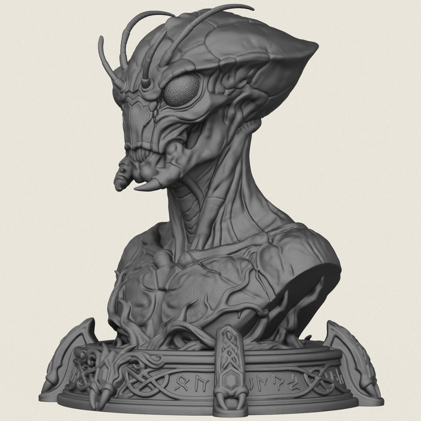 District 9 Alien Bust 3D Model
