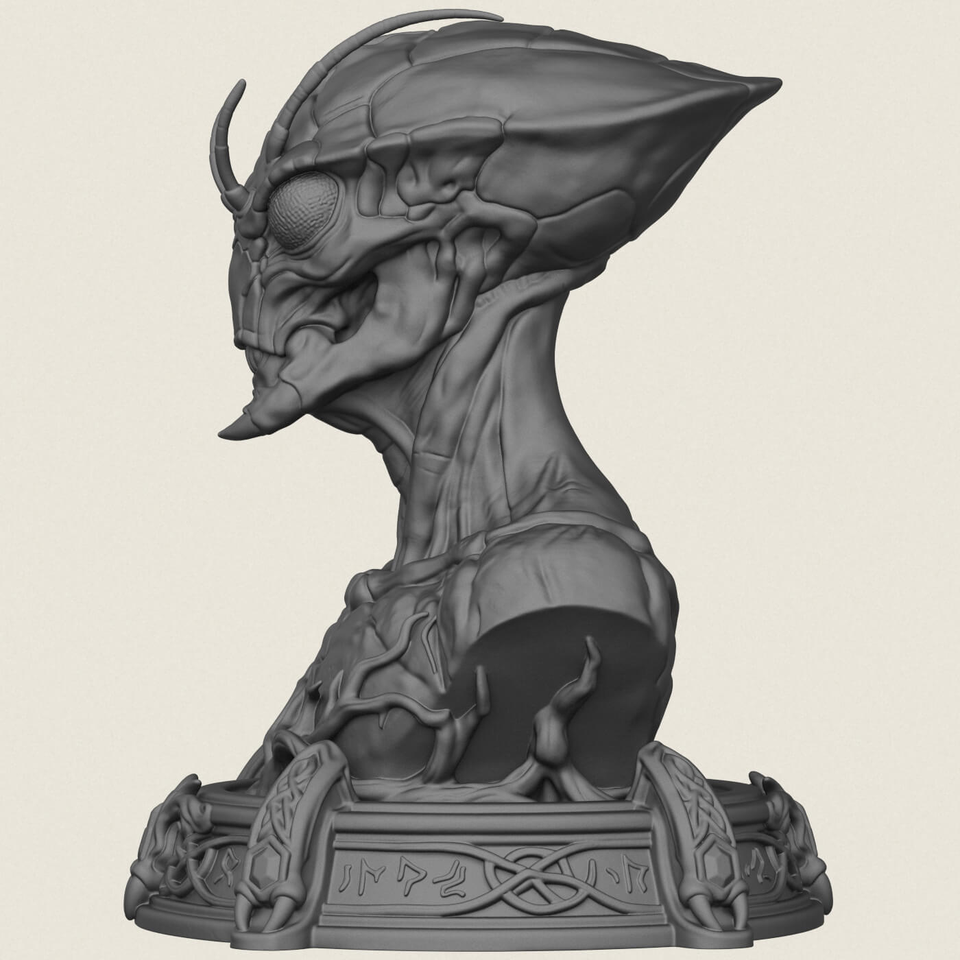 District 9 Alien Bust 3D Model