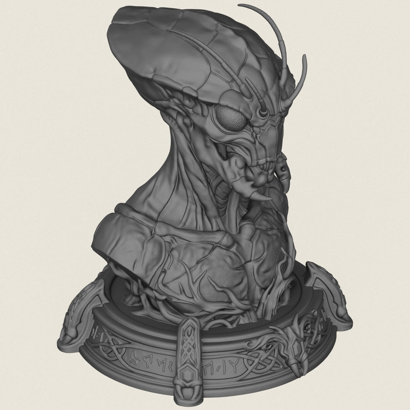 District 9 Alien Bust 3D Model
