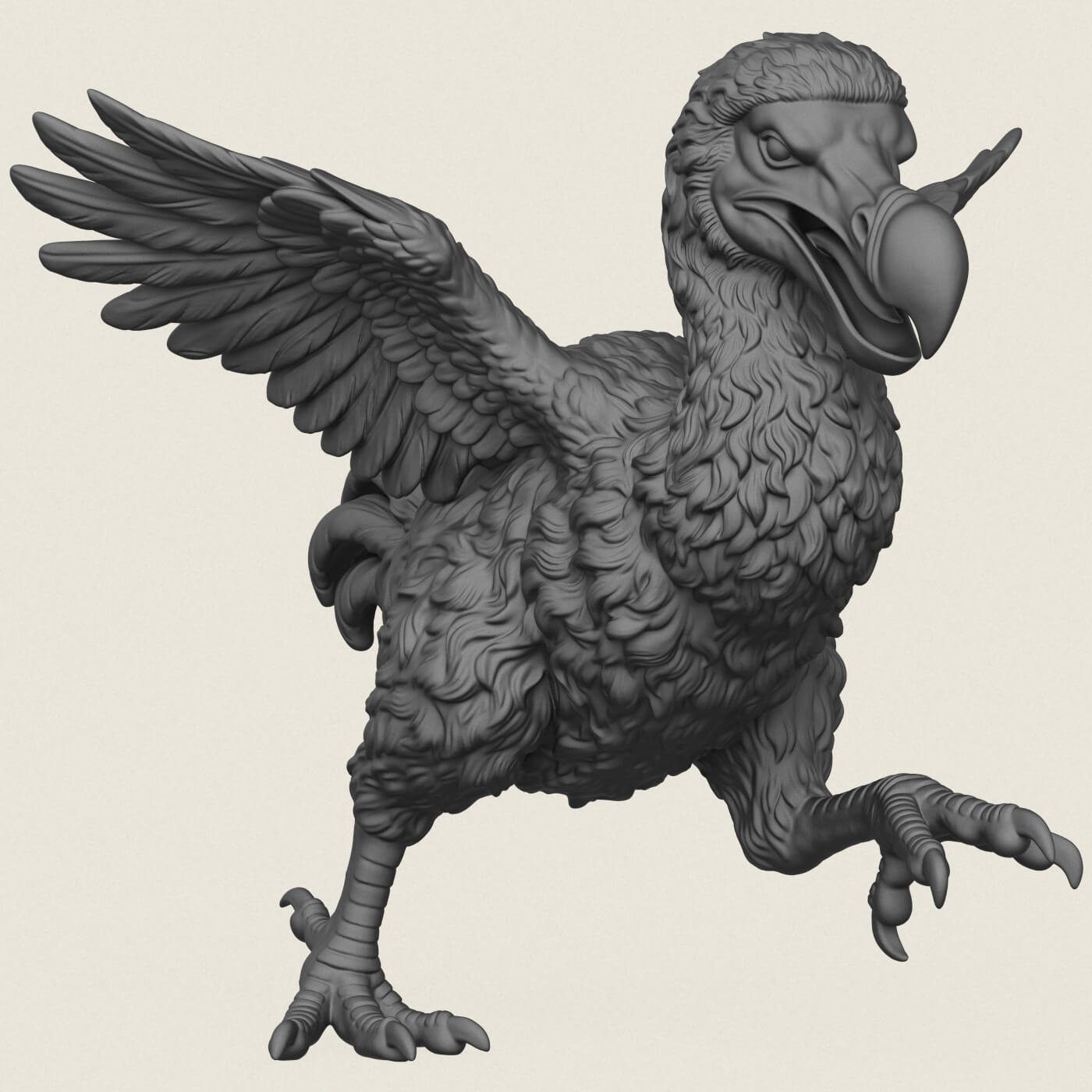 Dodo Bird Running 3D Model