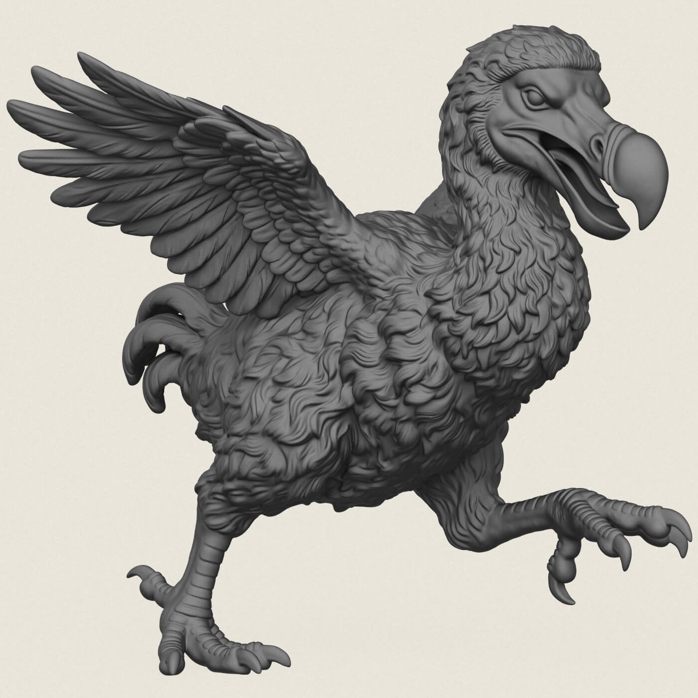 Dodo Bird Running 3D Model
